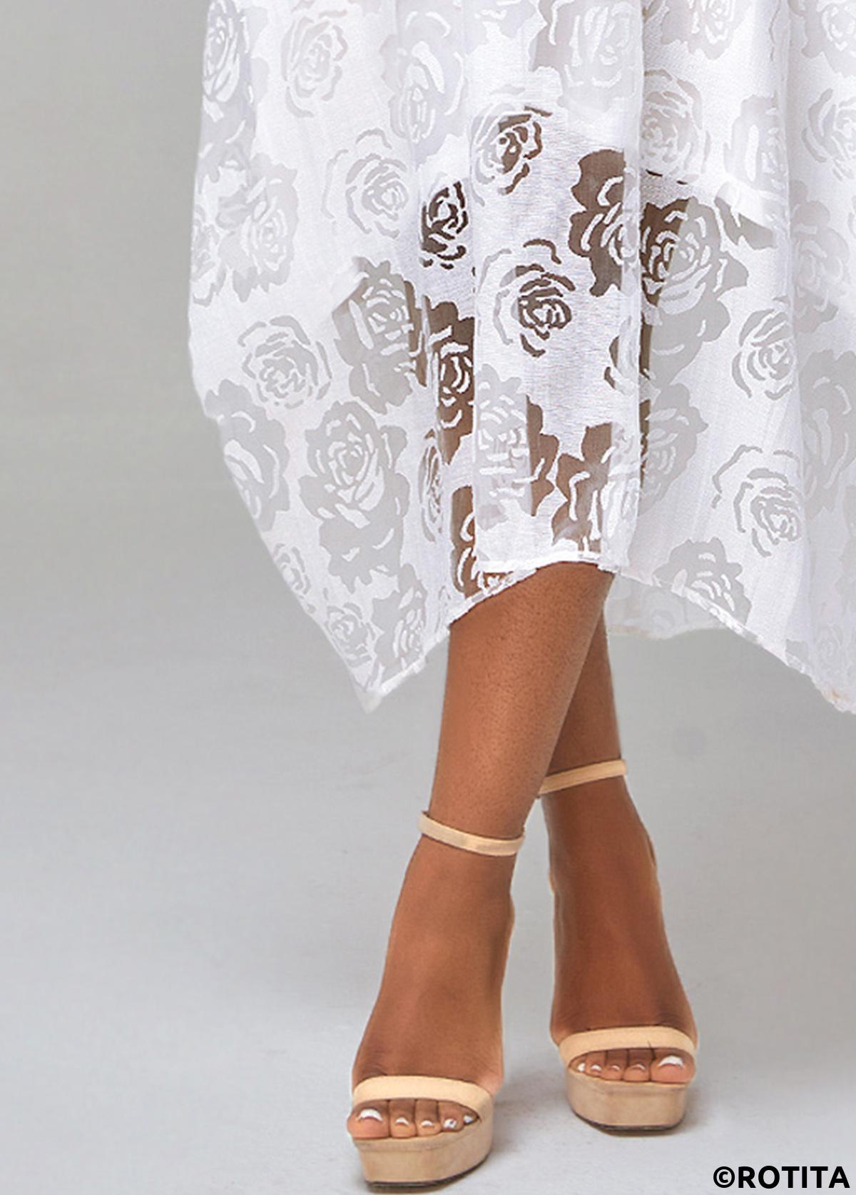 White dresses,Plain Color dresses,Party dresses,Elegant dresses,Asymmetry White A Line Boat Neck 3/4 Sleeve Dress