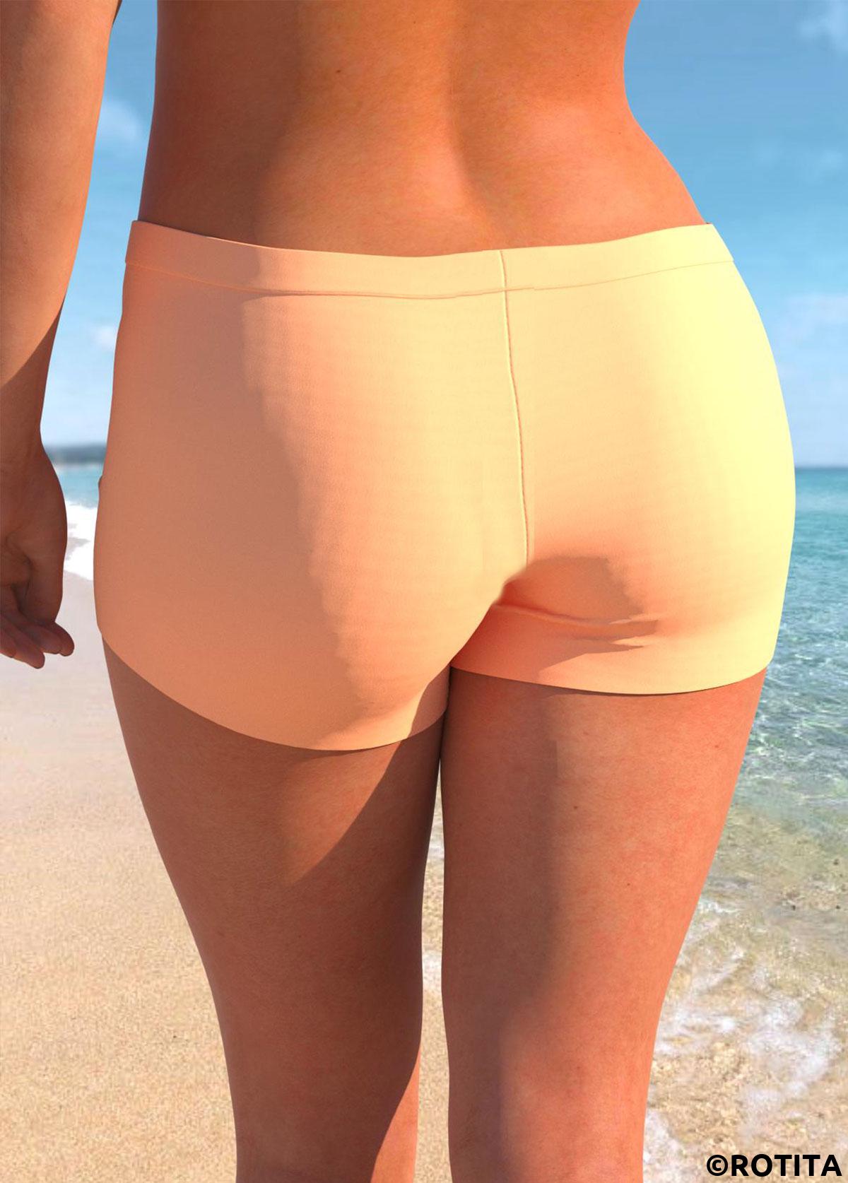 Orange plus size,Plain Color plus size,ROTITA Plus Size Mid Waisted Orange Swim Shorts