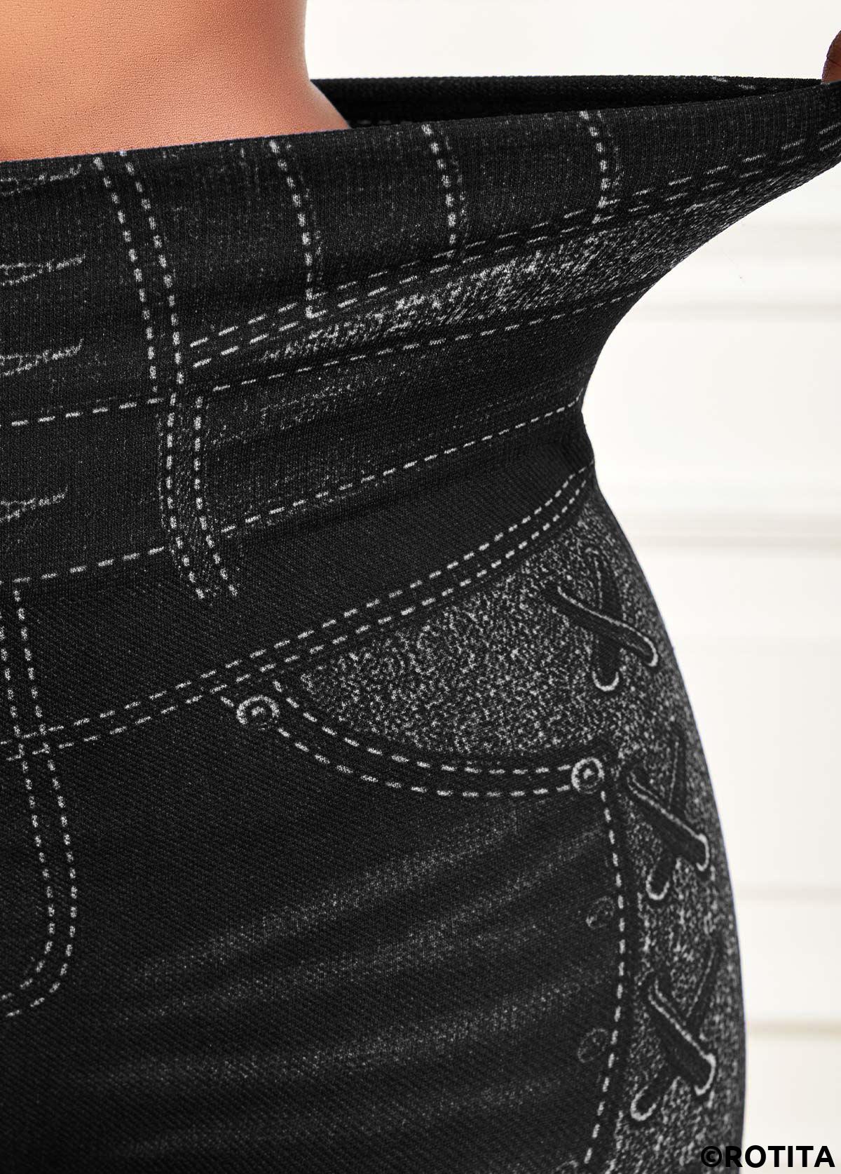 Black bottoms,Other bottoms,Plain Color bottoms,High Waisted Ankle Length Black Leggings