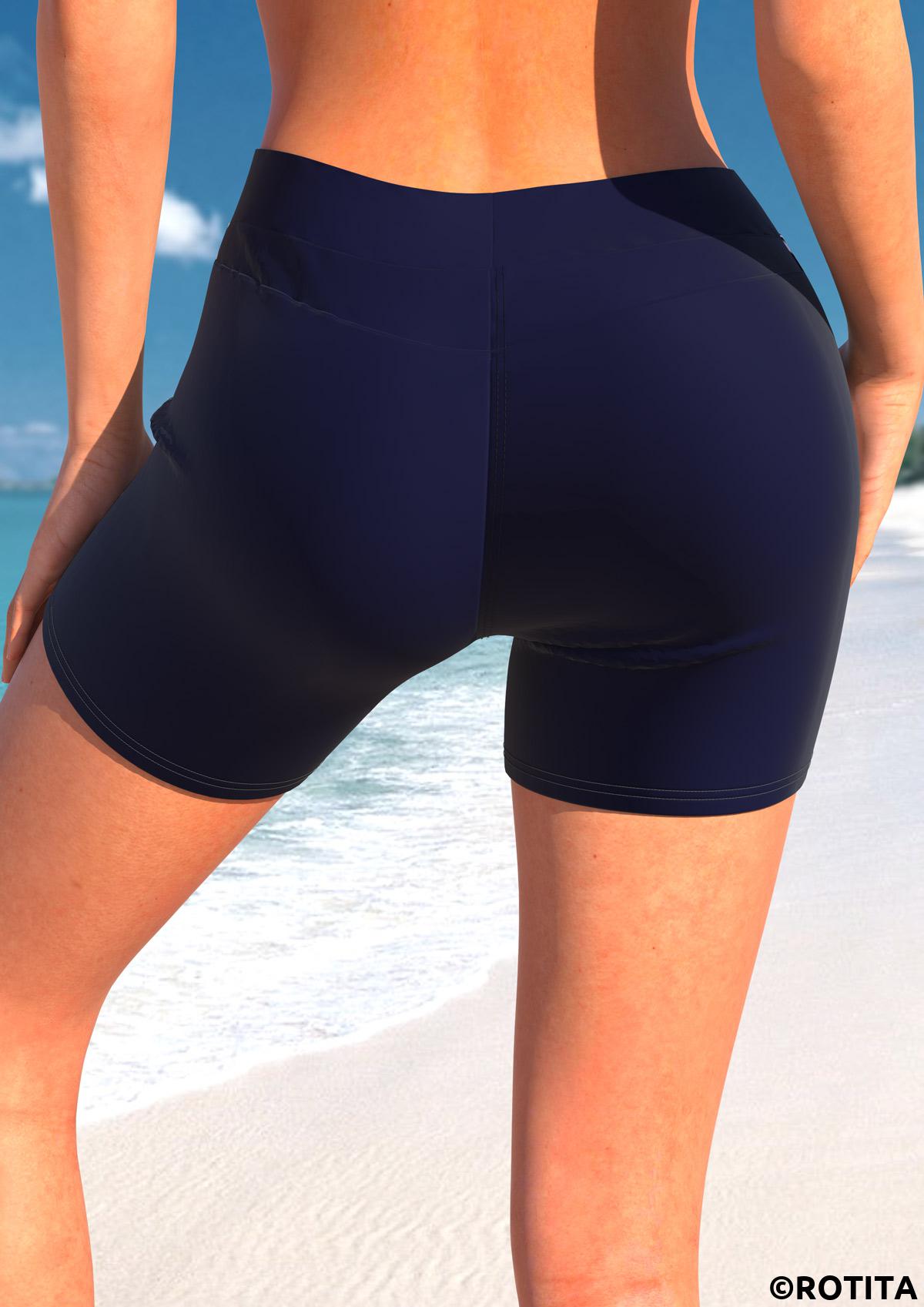 Navy swimwear,Tribal swimwear,ROTITA Navy Tribal Print Mid Waisted Swim Shorts