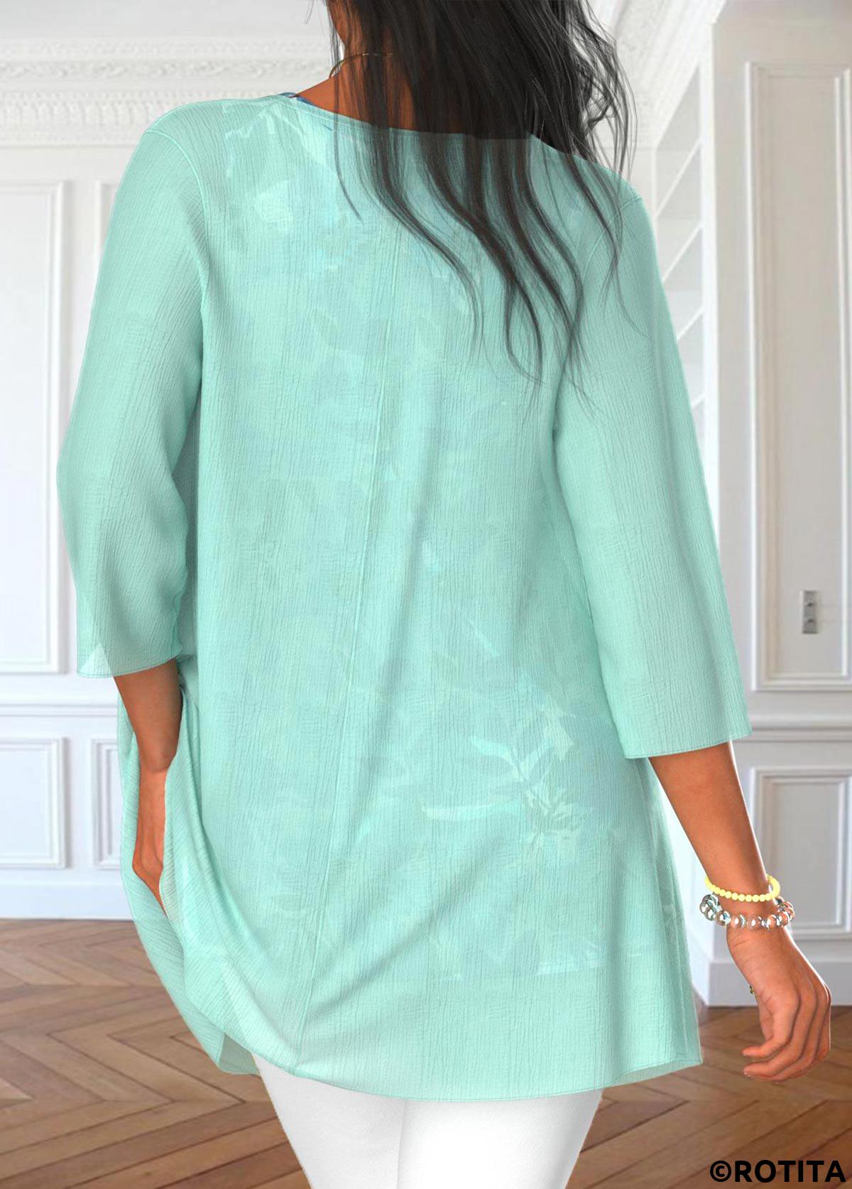 Mint Green tops,Floral tops,ROTITA Floral Print Mint Green Cardigan and Tank Top