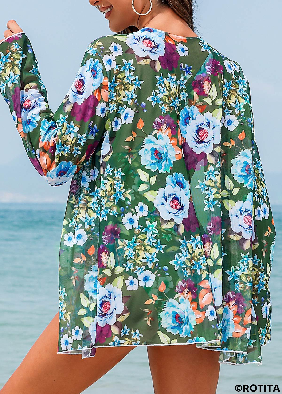 Maillot de bain une pièce à imprimé floral multicolore