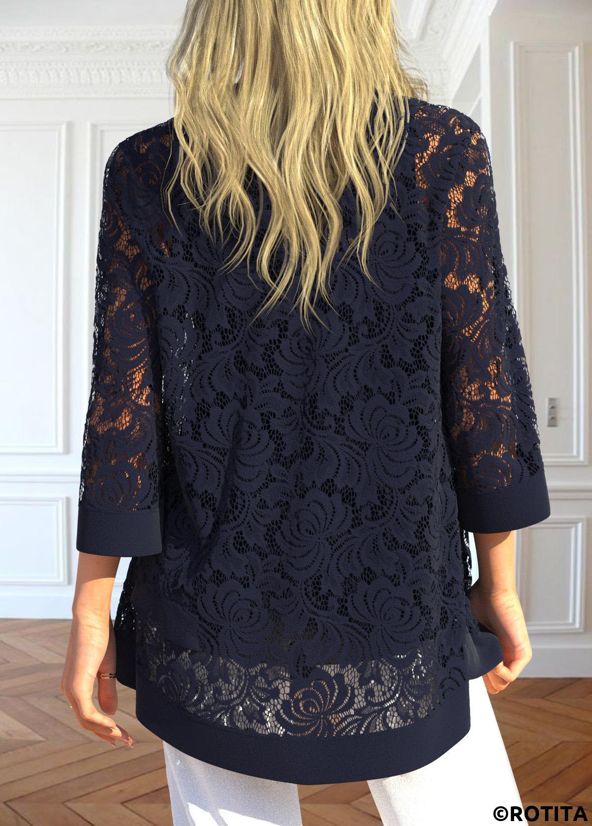 Navy tops,Plain Color tops,ROTITA Two Piece Navy V Neck Cardigan and Tank Top