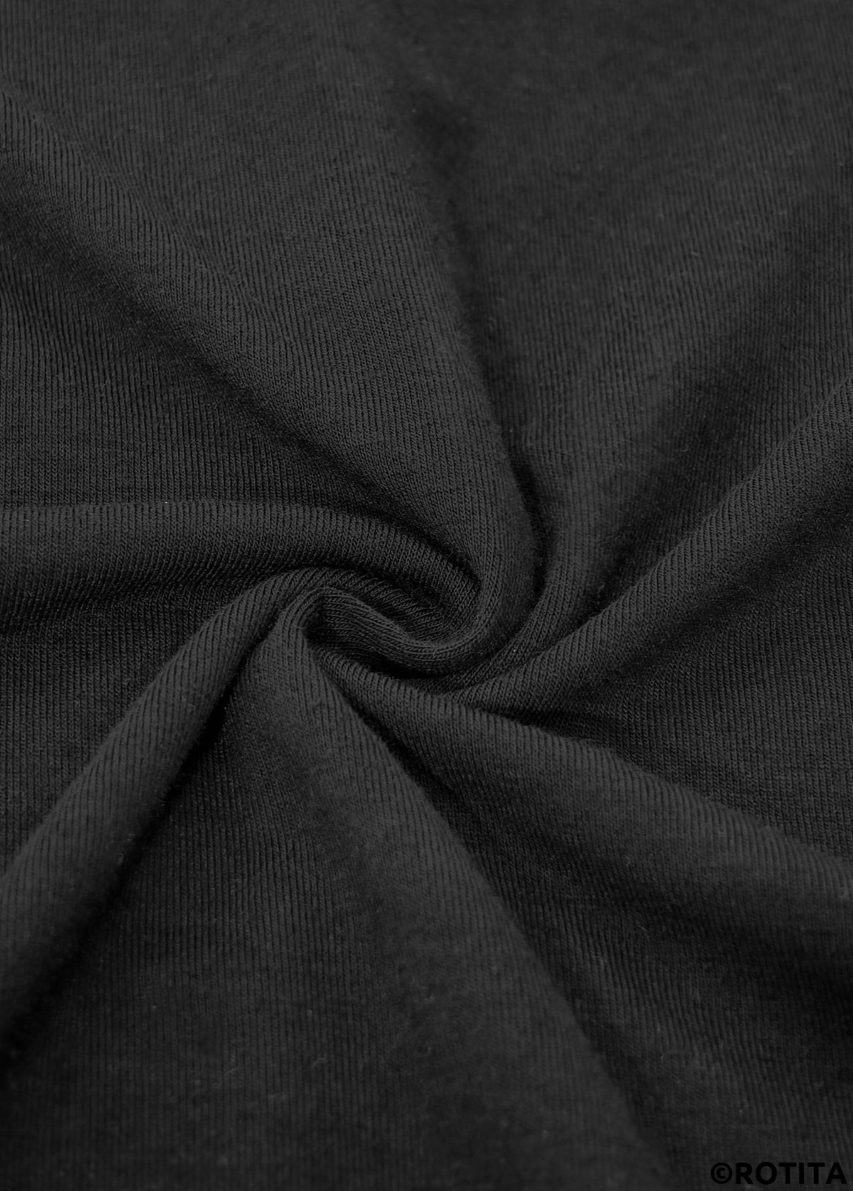 Black dresses,Plain Color dresses,Everyday dresses,Casual dresses,ROTITA Pearl Black Short A Line V Neck Dress