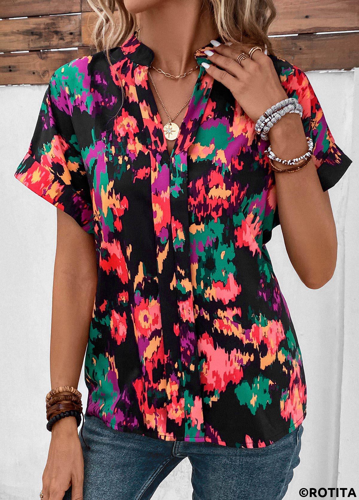 Patchwork Dazzle Chemisier Multicolore Imprimé Coloré