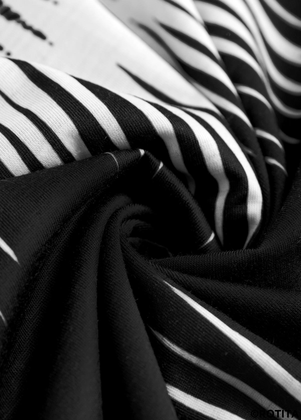 Black plus size,White plus size,Ombre plus size,Geometric plus size,Striped plus size,Chevron plus size,ROTITA Plus Size Patchwork Black Ombre V Neck T Shirt
