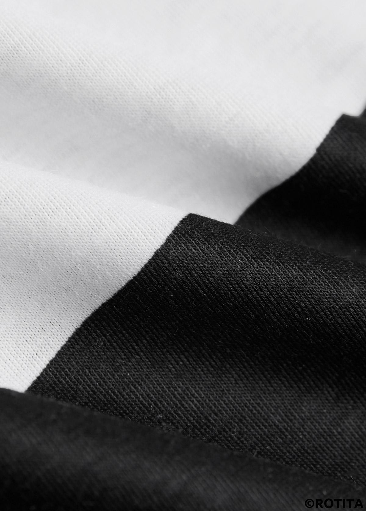 Black tops,White tops,Geometric tops,Striped tops,ROTITA Button Geometric Print Black V Neck T Shirt