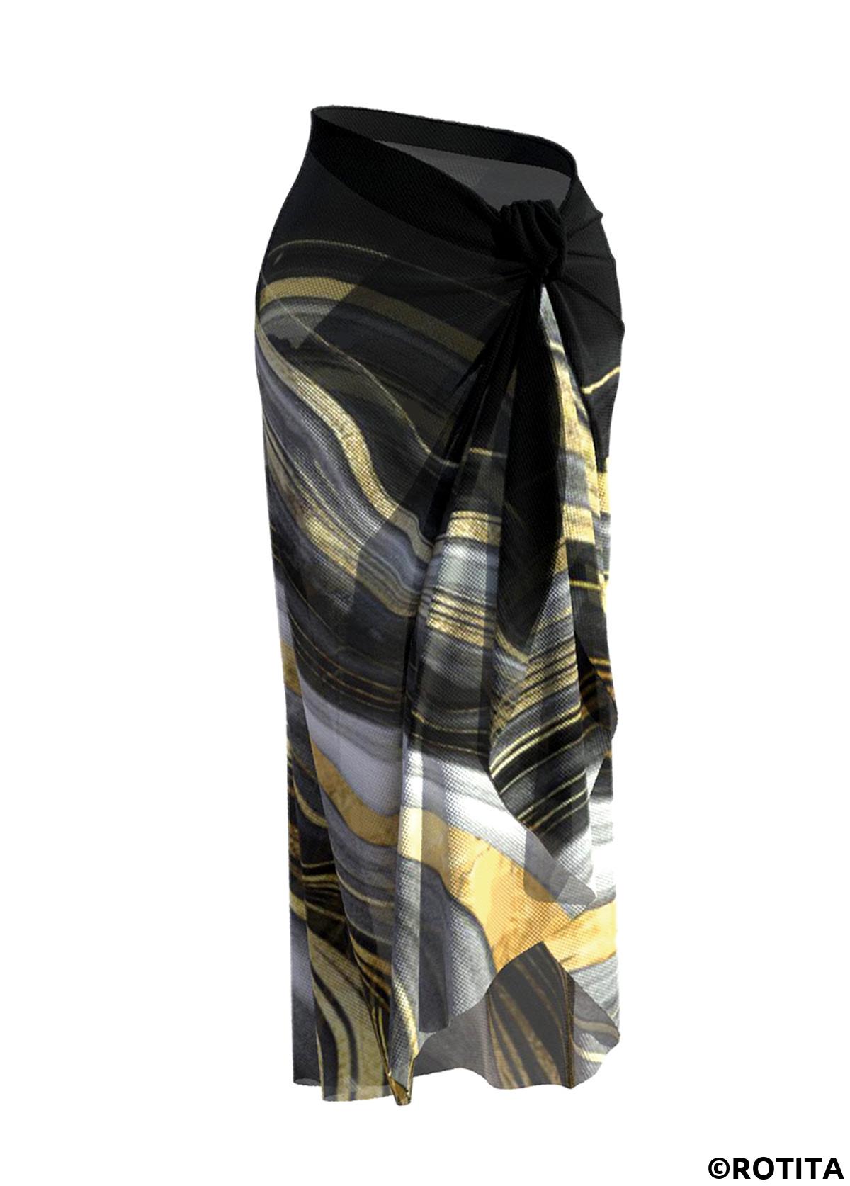 Black swimwear,Marble swimwear,ROTITA Black Marble Print One Piece Swimwear