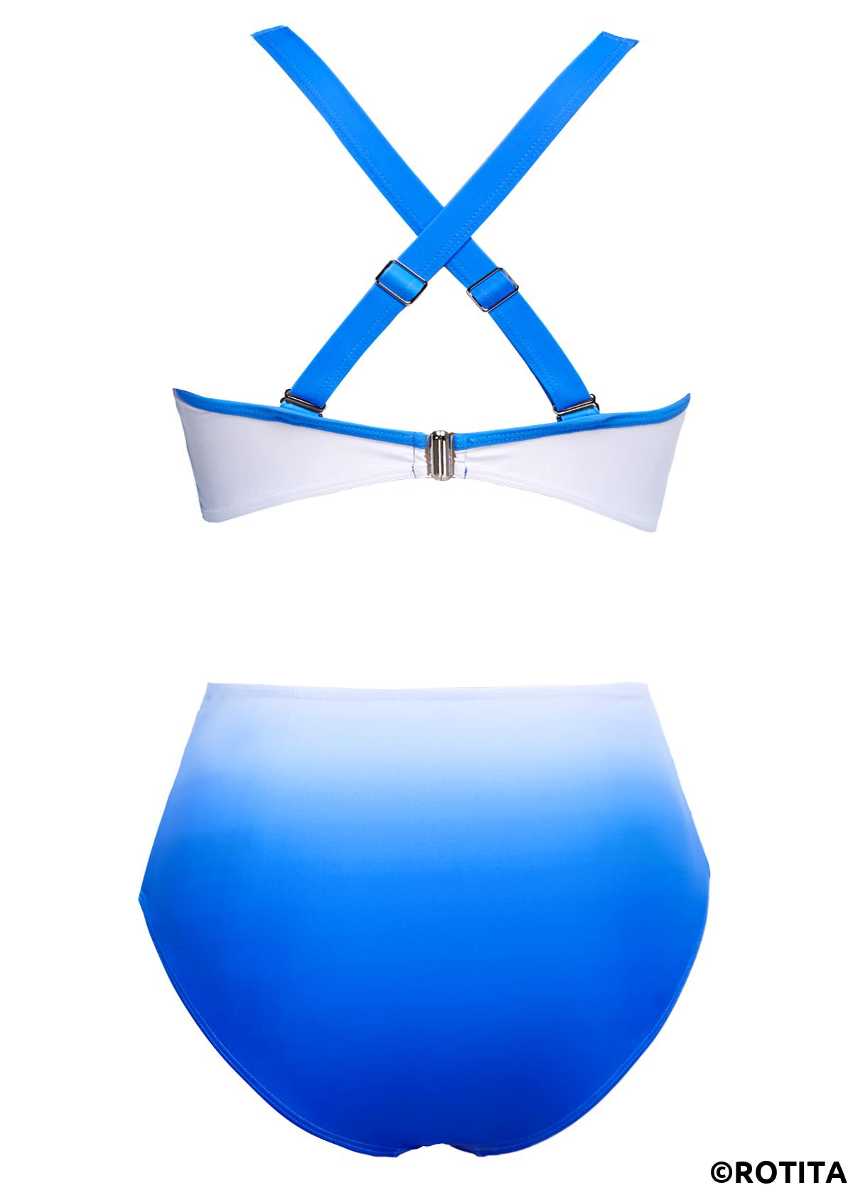 ROTITA Criss Cross Blue Ombre Bikini Set