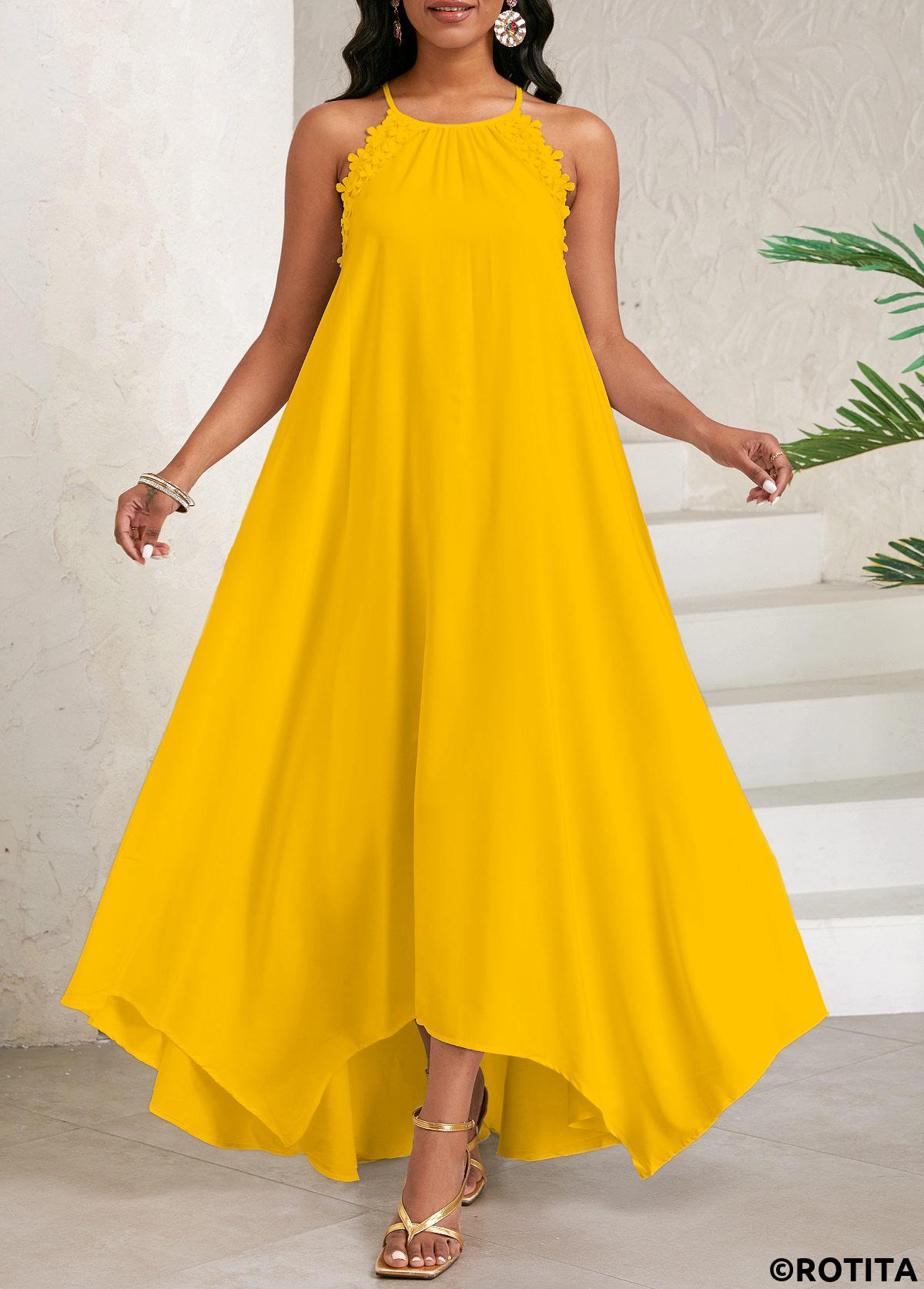 Ginger dresses,Plain Color dresses,Party dresses,Elegant dresses,Lace Ginger Maxi A Line Round Neck Sleeveless Dress