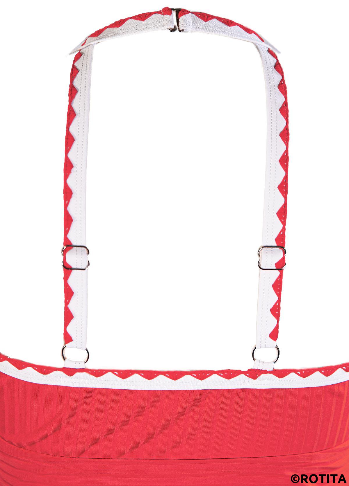 Coral swimwear,Animal Print swimwear,ROTITA Contrast Binding Coral Marine Life Print Tankini Set