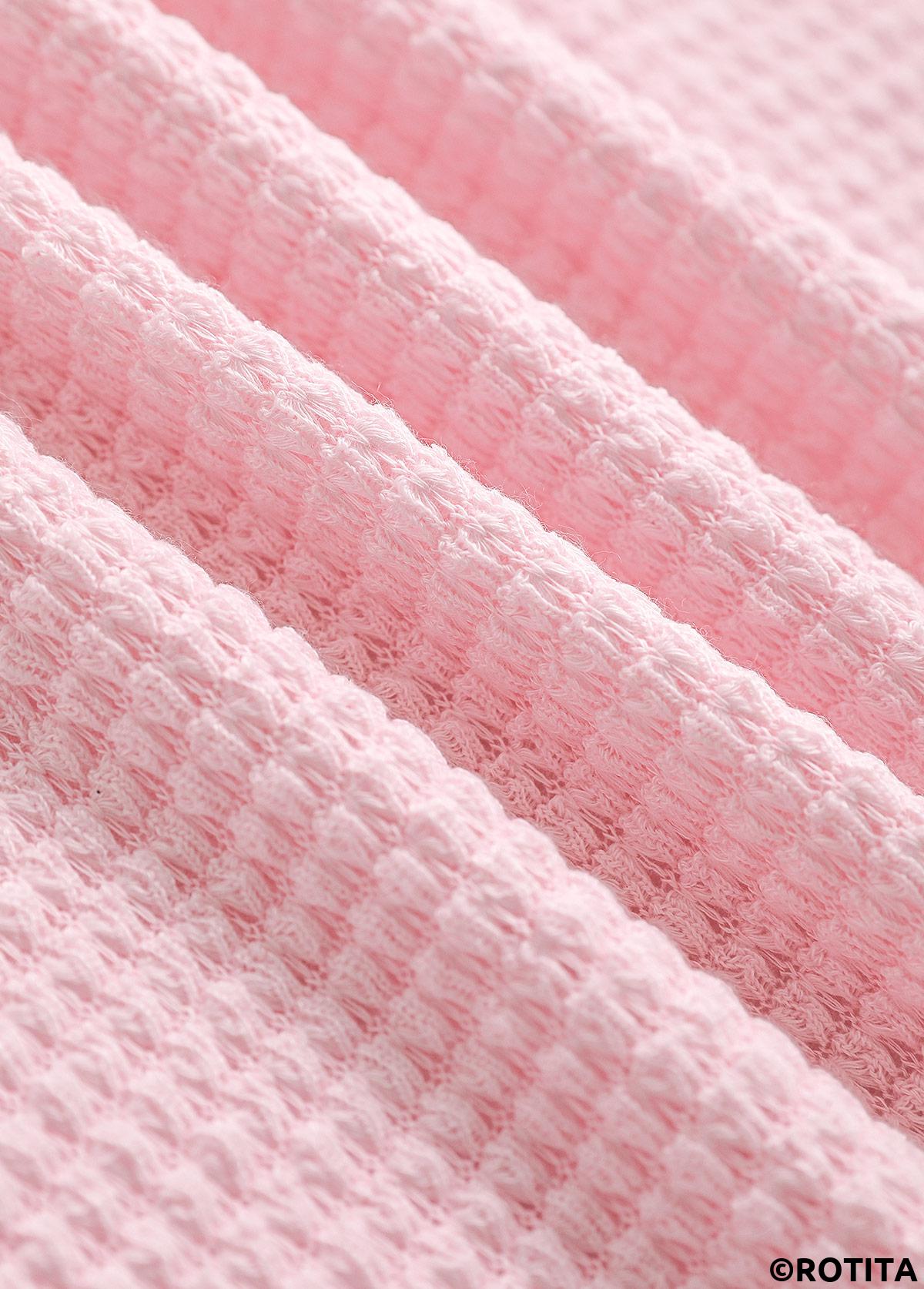 Light Pink tops,Plain Color tops,ROTITA Lace Light Pink Long Sleeve Hoodie