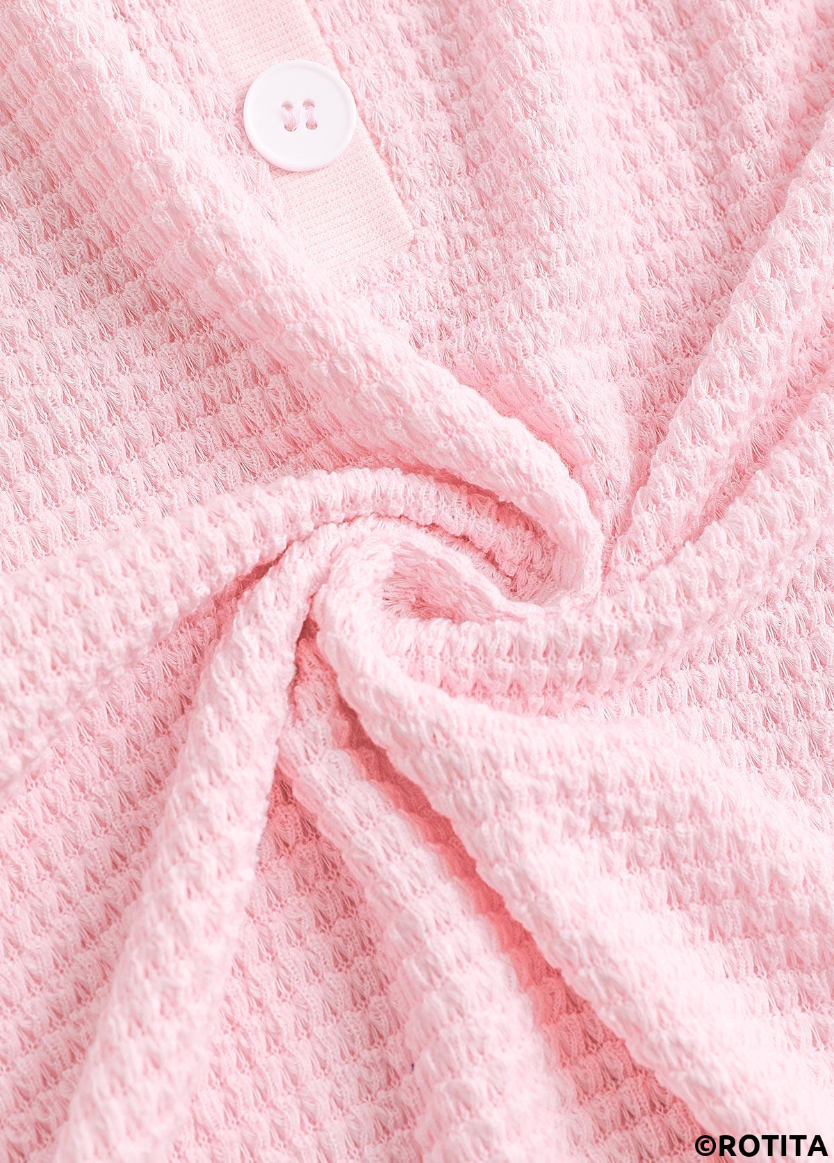 Light Pink tops,Plain Color tops,ROTITA Lace Light Pink Long Sleeve Hoodie