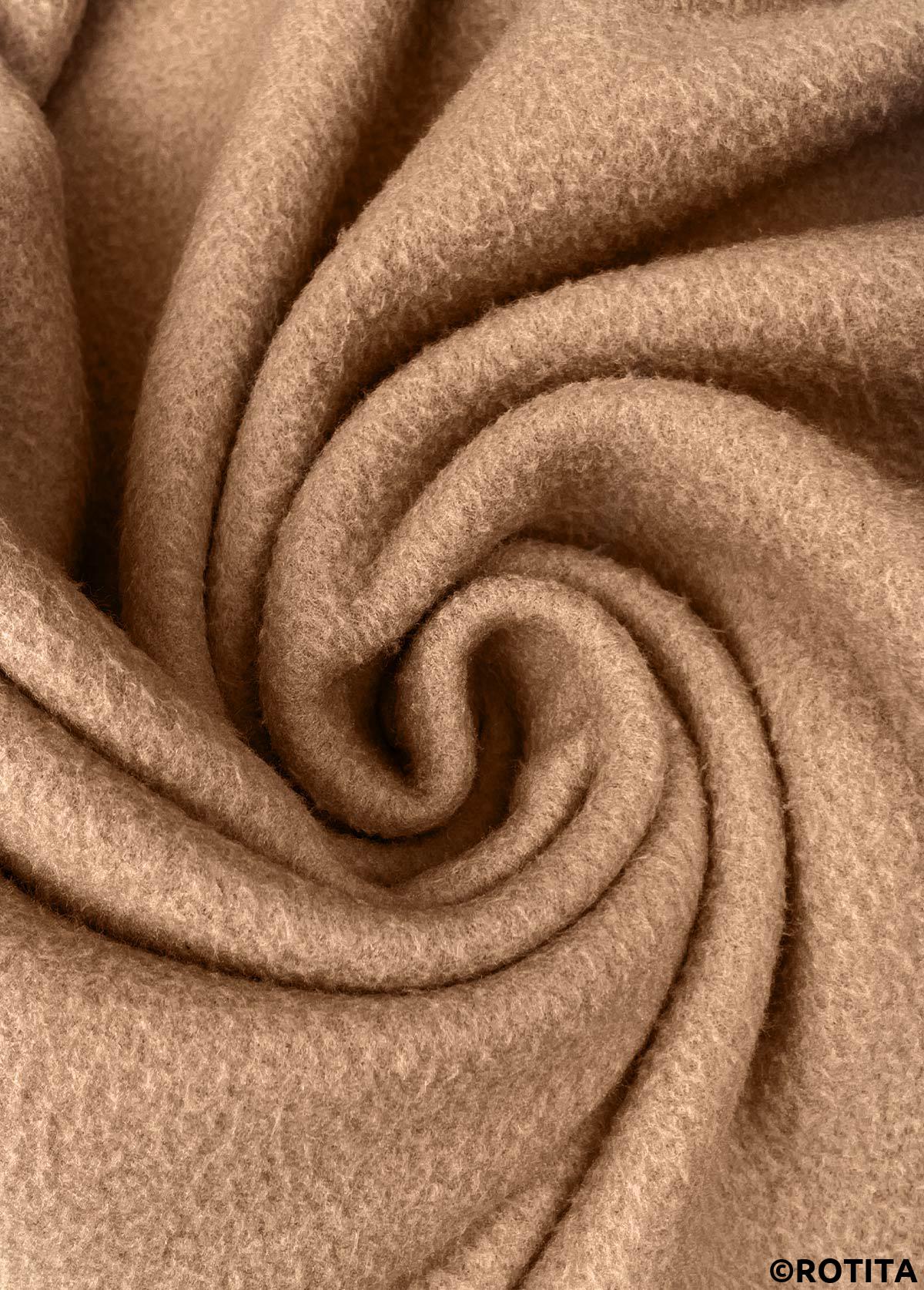Sweat à capuche à manches longues en peluche Rotita Light Coffee