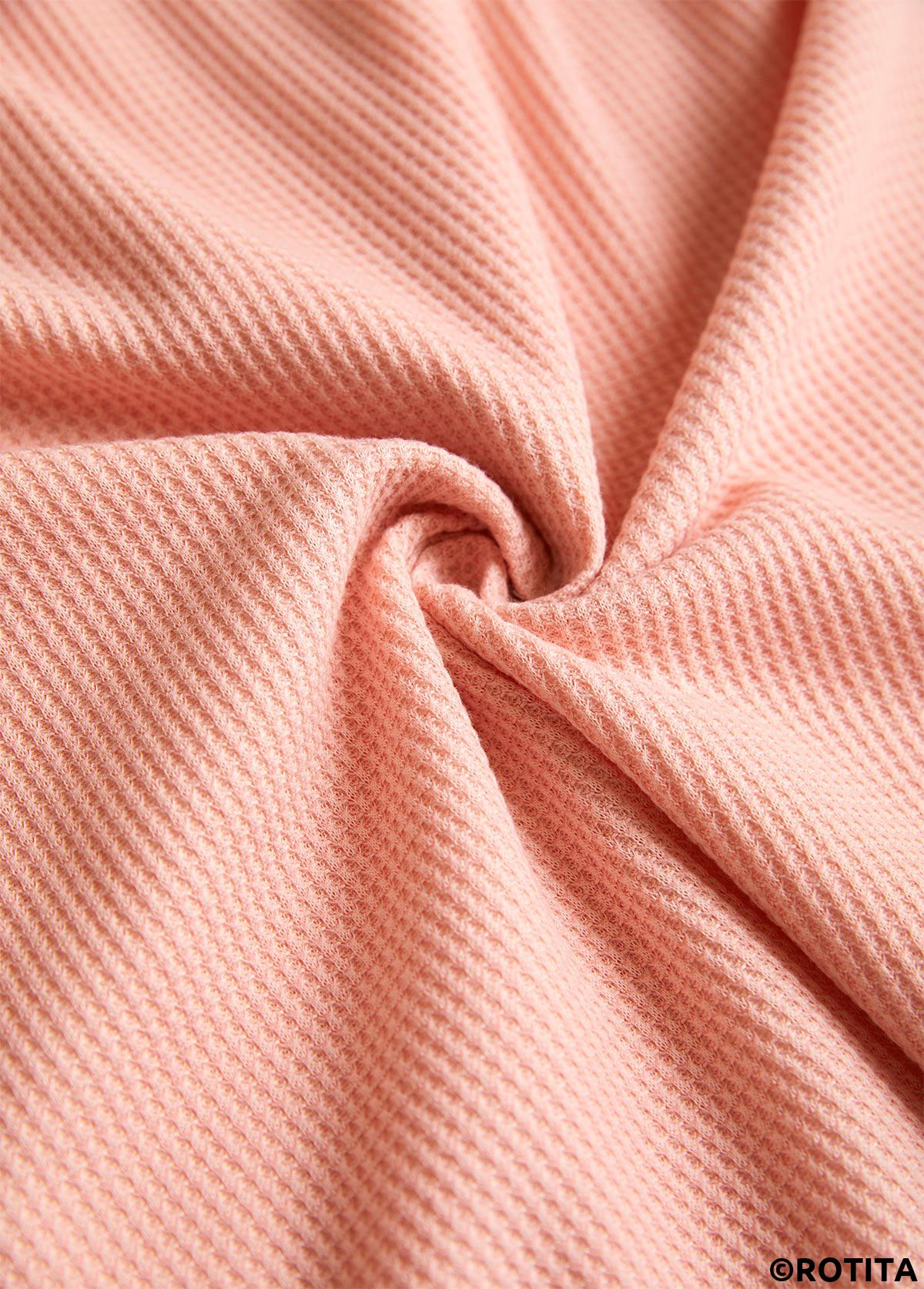 Dusty Pink tops,Halloween tops,Striped tops,Letter tops,Geometric tops,ROTITA Halloween Button Dusty Pink Round Neck Long Sleeve Sweatshirt