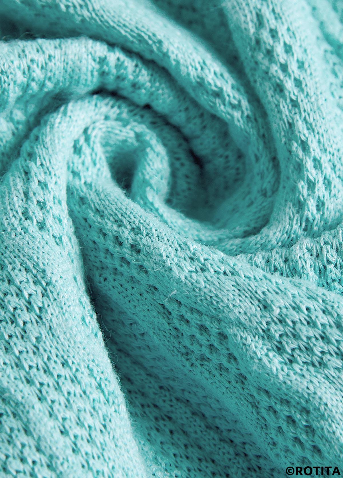 Mint Green tops,Geometric tops,ROTITA Zipper Geometric Print Mint Green V Neck Sweatshirt