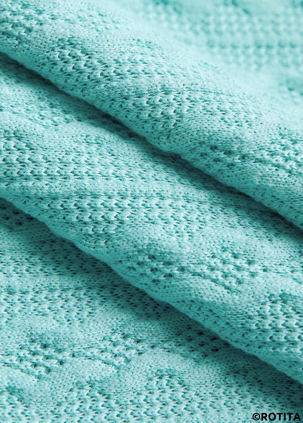 Mint Green tops,Geometric tops,ROTITA Zipper Geometric Print Mint Green V Neck Sweatshirt
