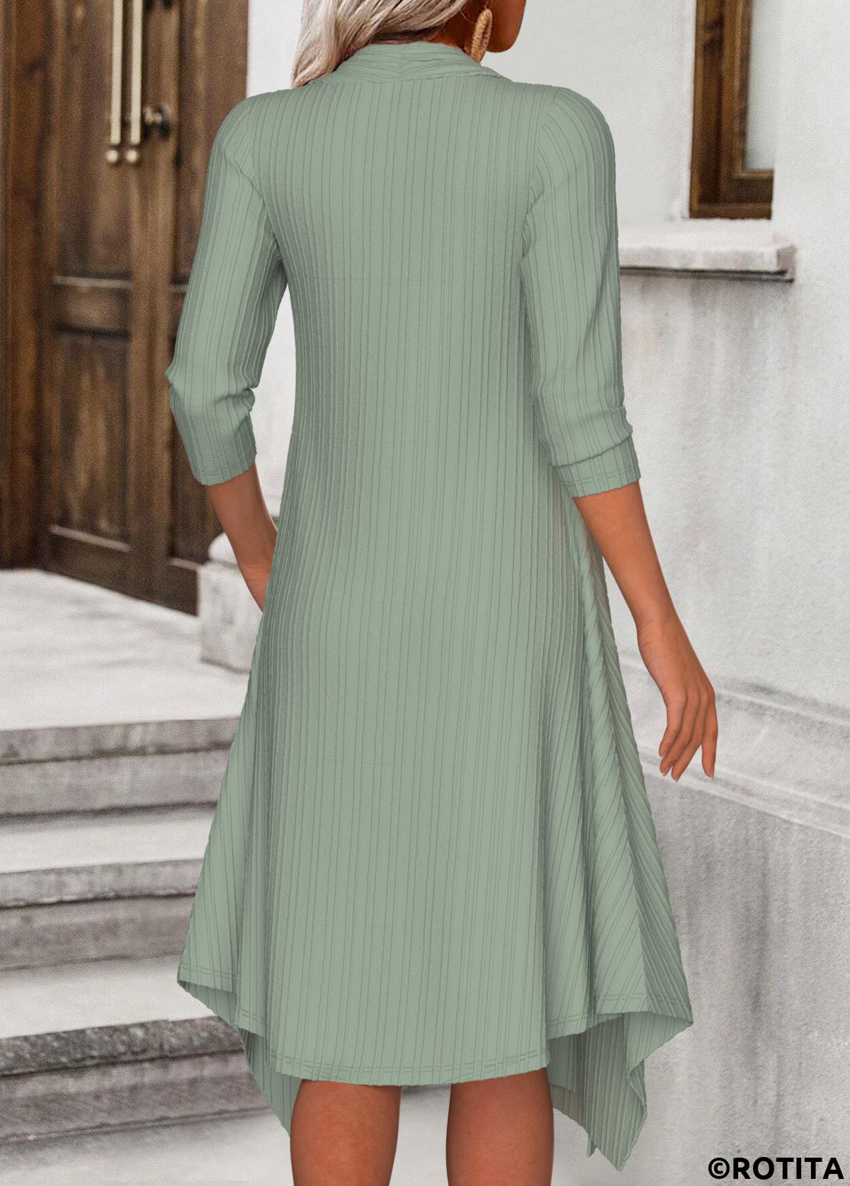 Sage Green plus size,Floral plus size,Plants plus size,ROTITA Plus Size Fake 2in1 Sage Green Floral Print Dress