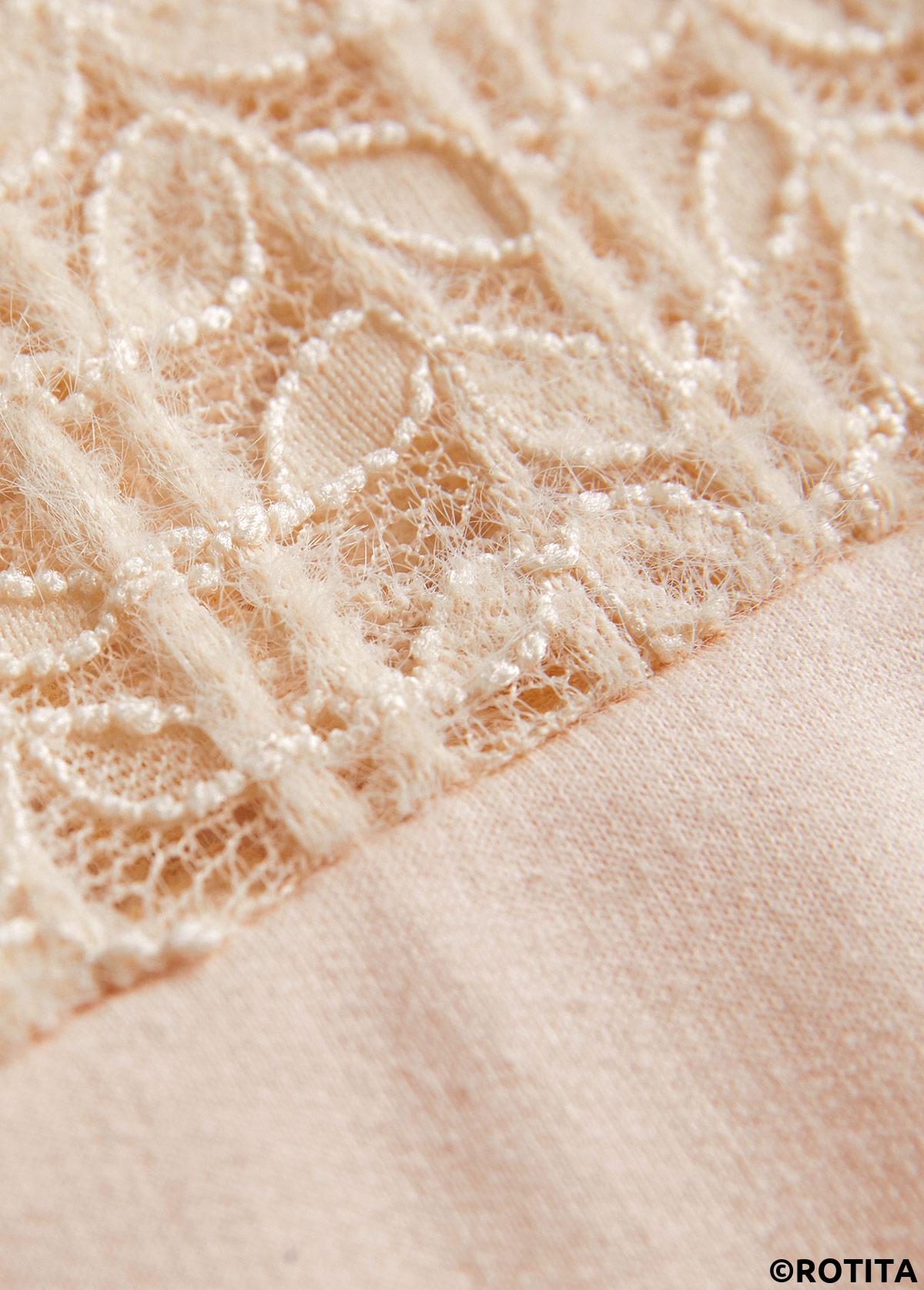 Skin Color tops,Christmas tops,ROTITA Christmas Lace Skin Color Round Neck Long Sleeve Sweatshirt