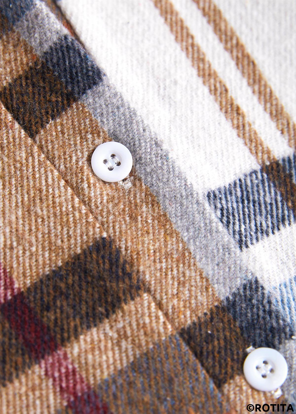 Multi Color dresses,Plaid dresses,Everyday dresses,Casual dresses,ROTITA Tummy Coverage Plaid Multi Color Shirt Collar Dress
