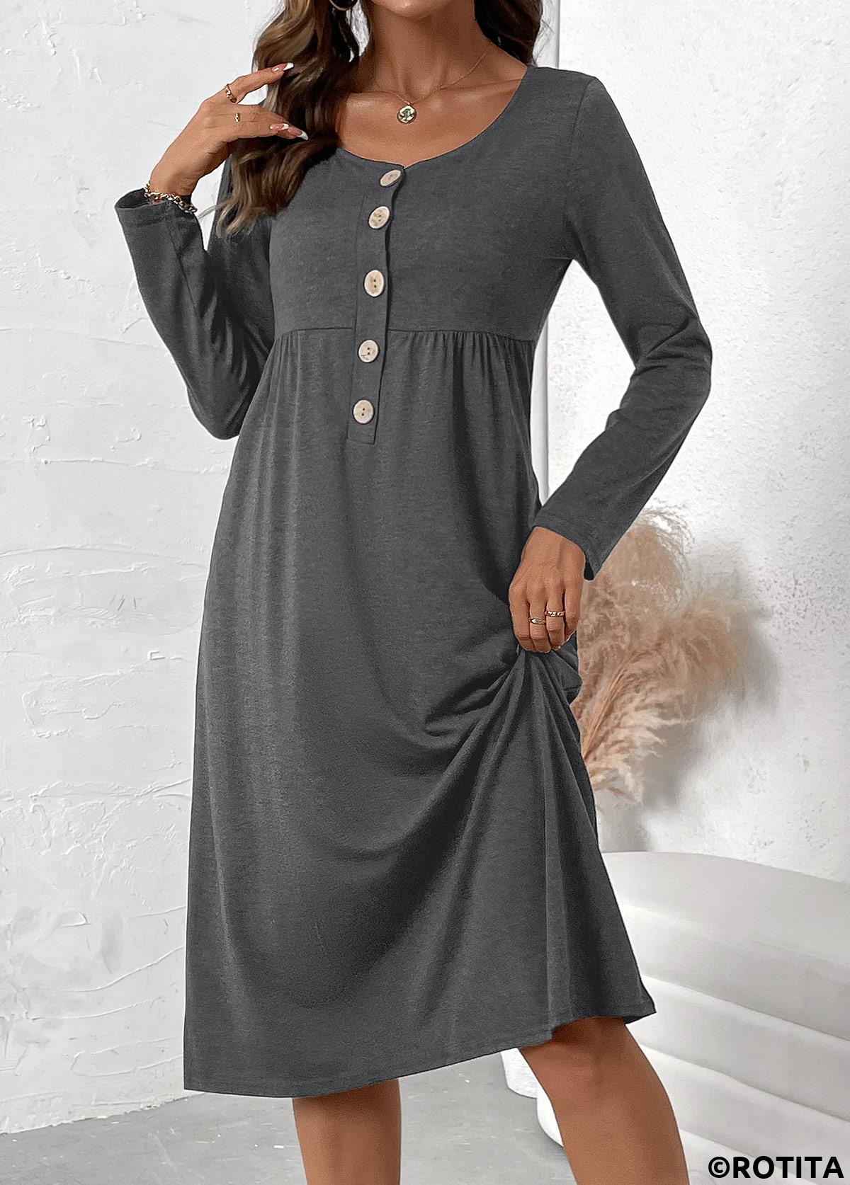Rotita dresses long sleeve clearance