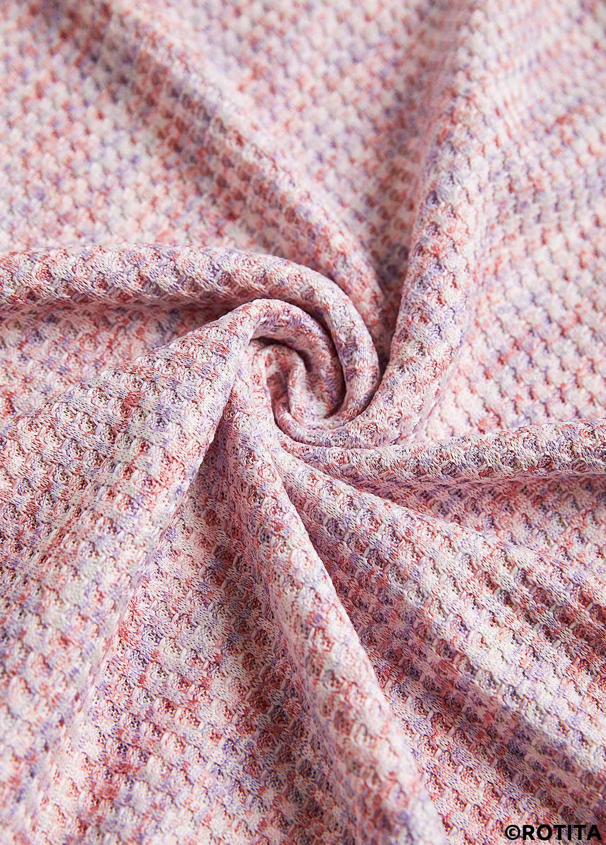 Mehrfarbiges Rotita-Langarm-Sweatshirt mit Rundhalsausschnitt