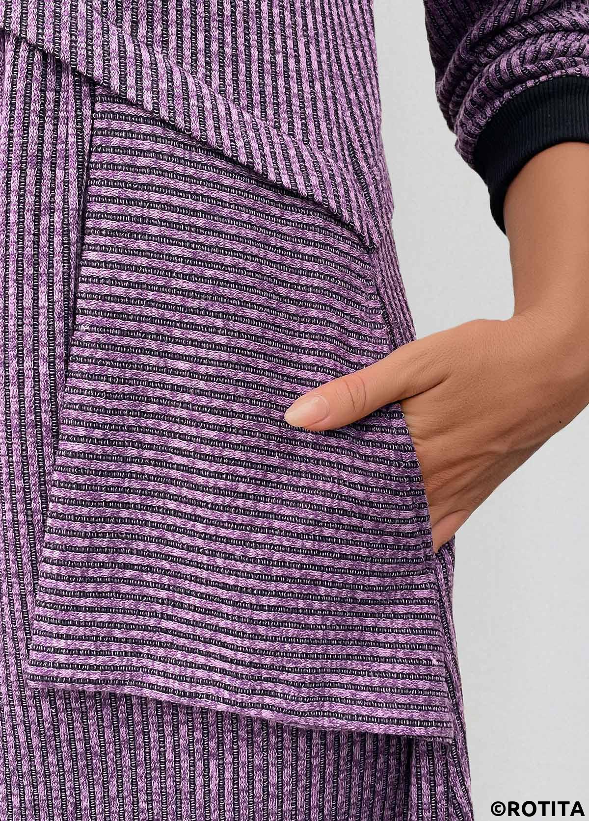 Dusty Purple plus size,Plain Color plus size,ROTITA Plus Size Patchwork Dusty Purple A Line Dress