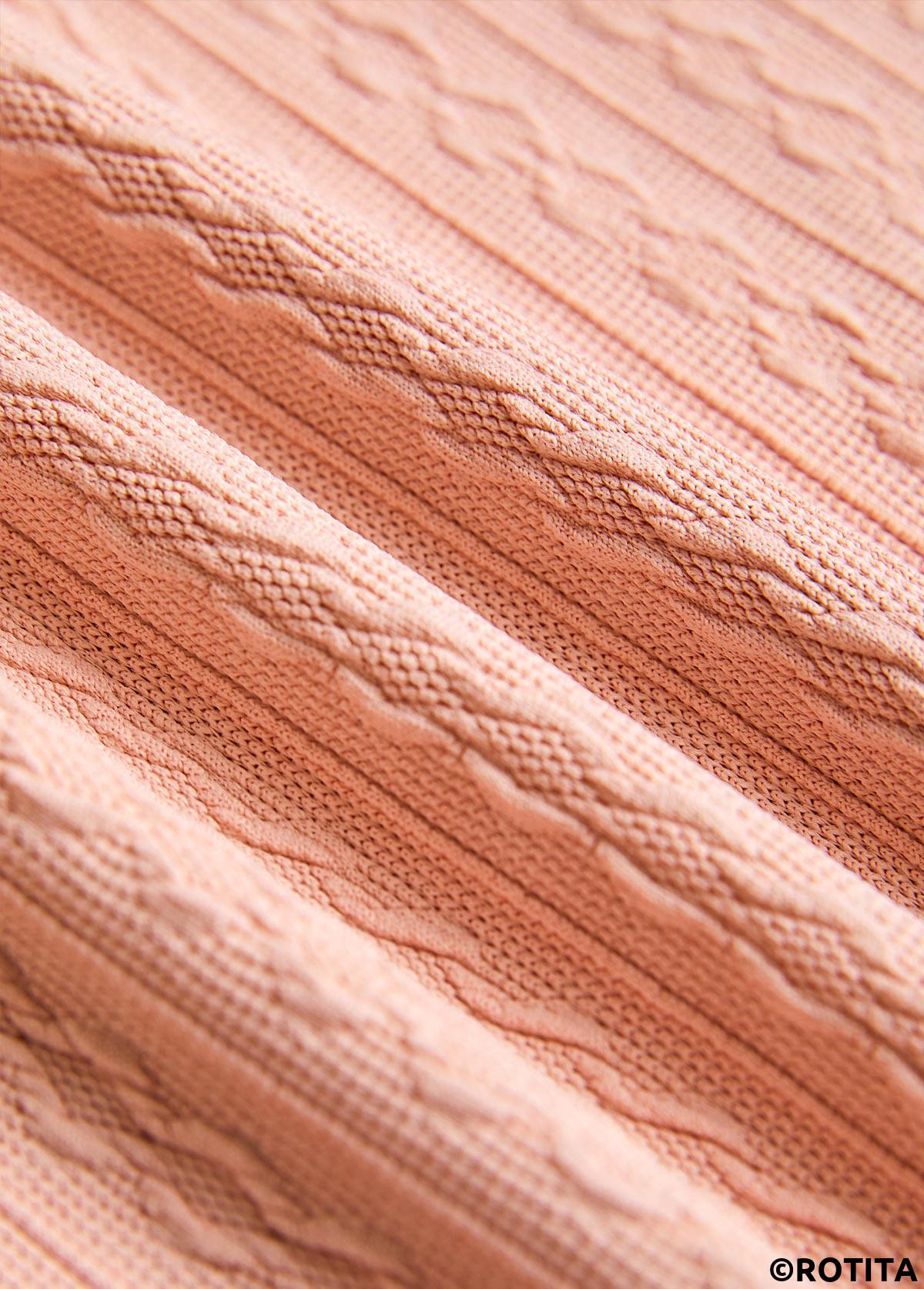 Dusty Pink tops,Contrast Color tops,ROTITA Patchwork Dusty Pink Round Neck Long Sleeve Sweatshirt
