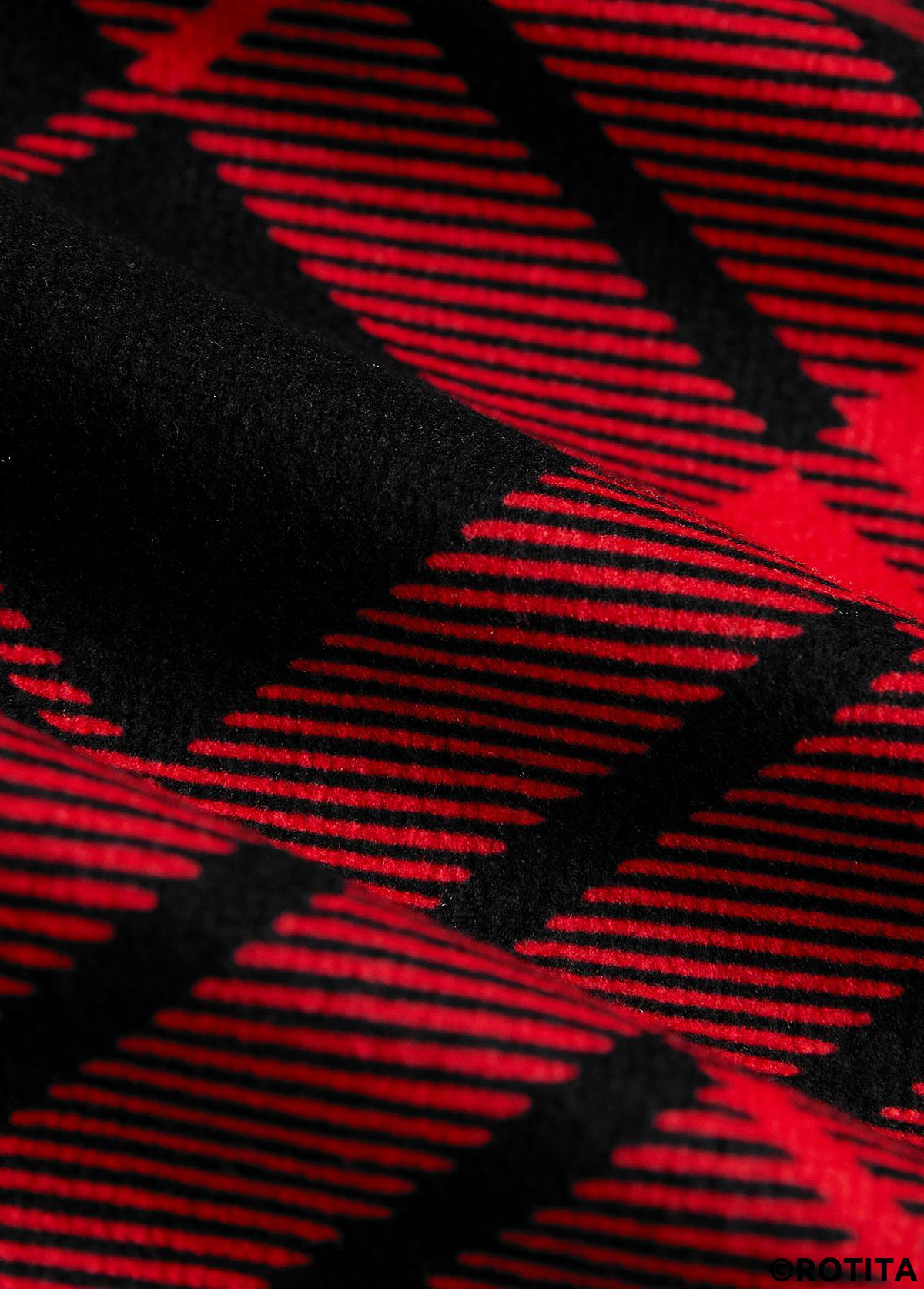 rotita criss cross plaid rouge faux deux pièces twinset
