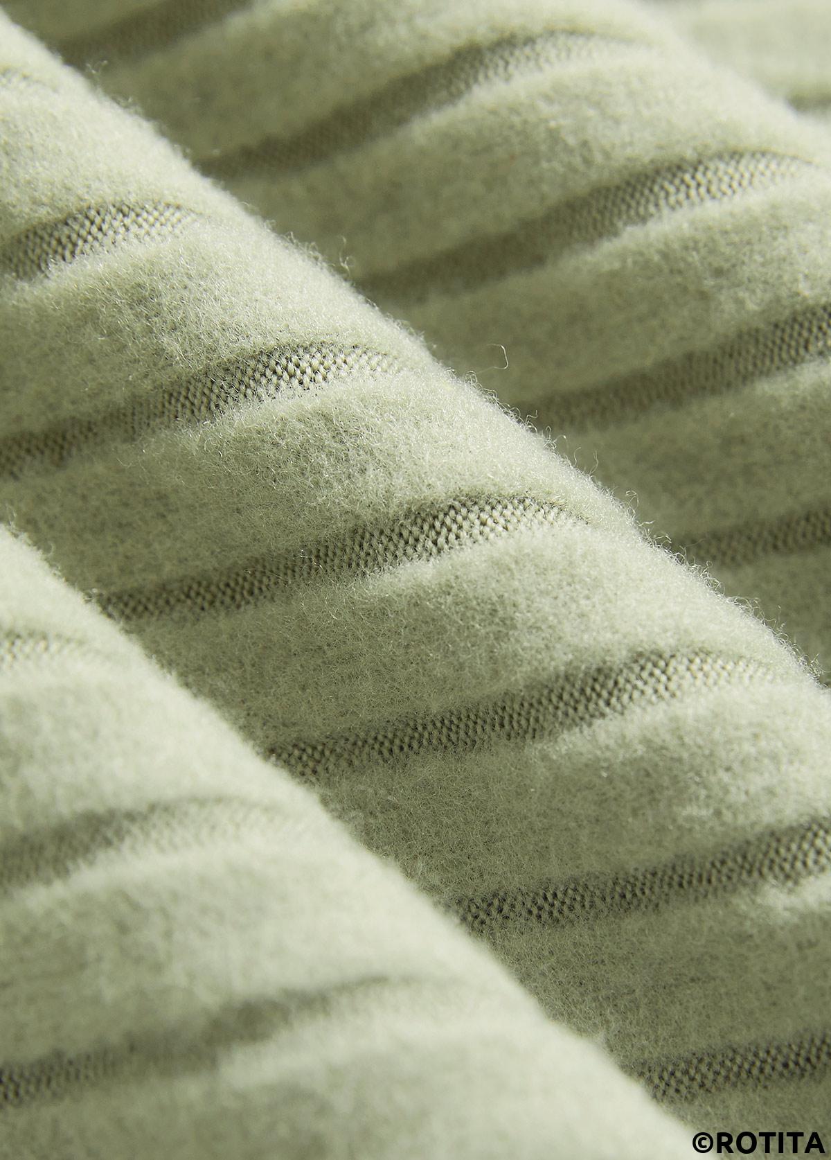 Sage Green tops,Contrast Color tops,ROTITA Patchwork Sage Green Split Neck Long Sleeve Sweatshirt