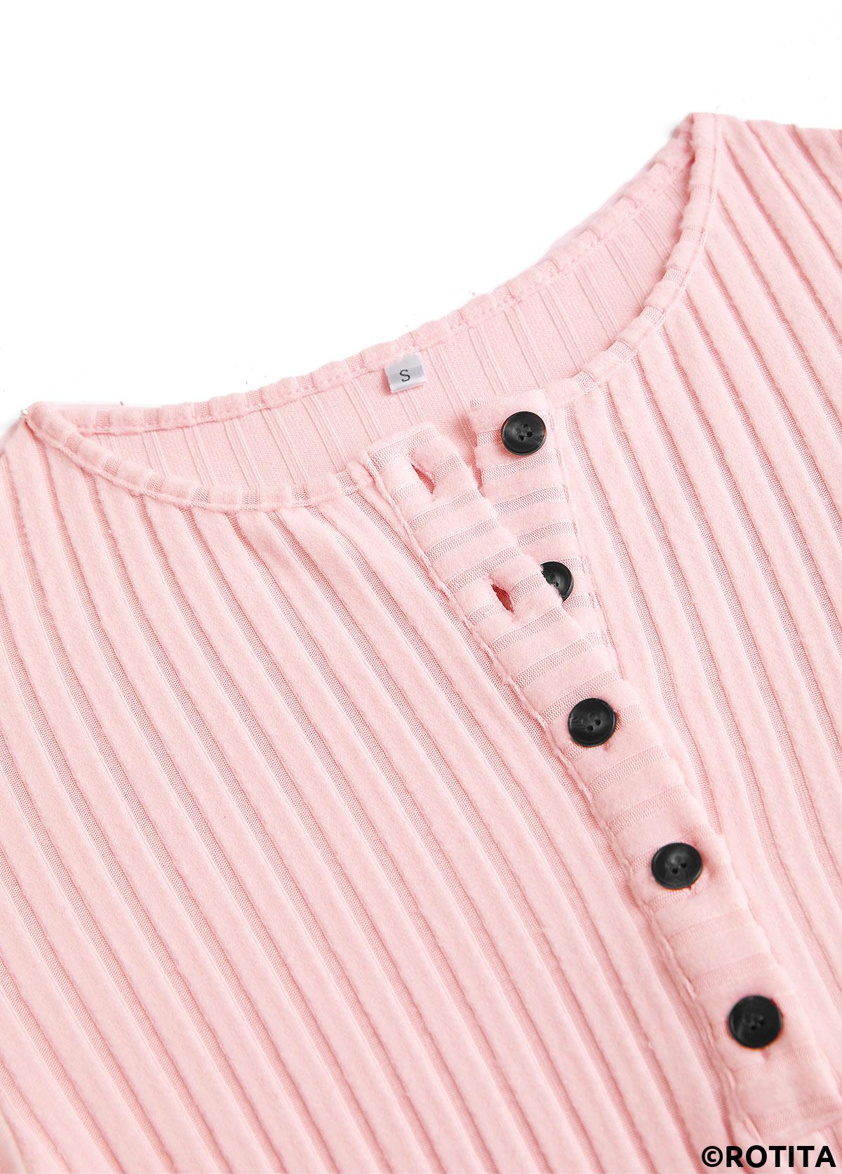 Light Pink tops,Plaid tops,ROTITA Patchwork Plaid Light Pink Turn Down Collar Sweatshirt