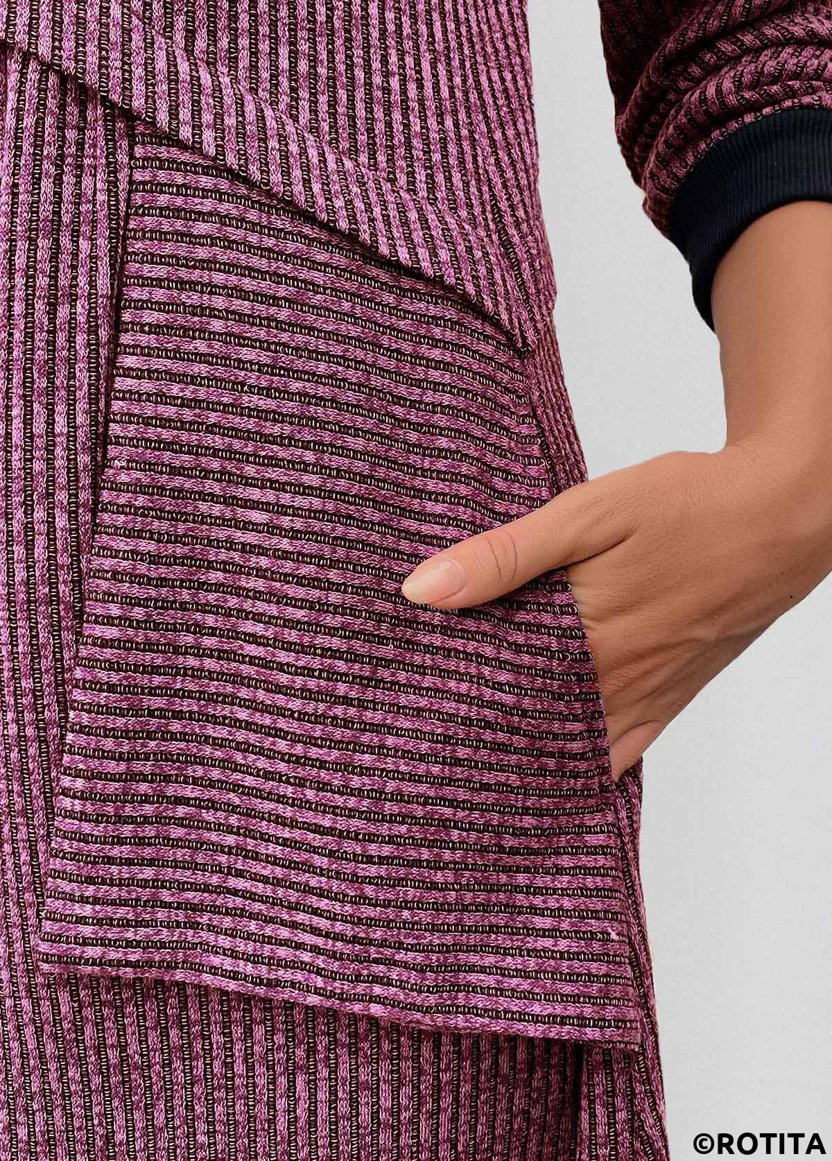 robe patchwork rotita rouge vin coupe trapèze col rond