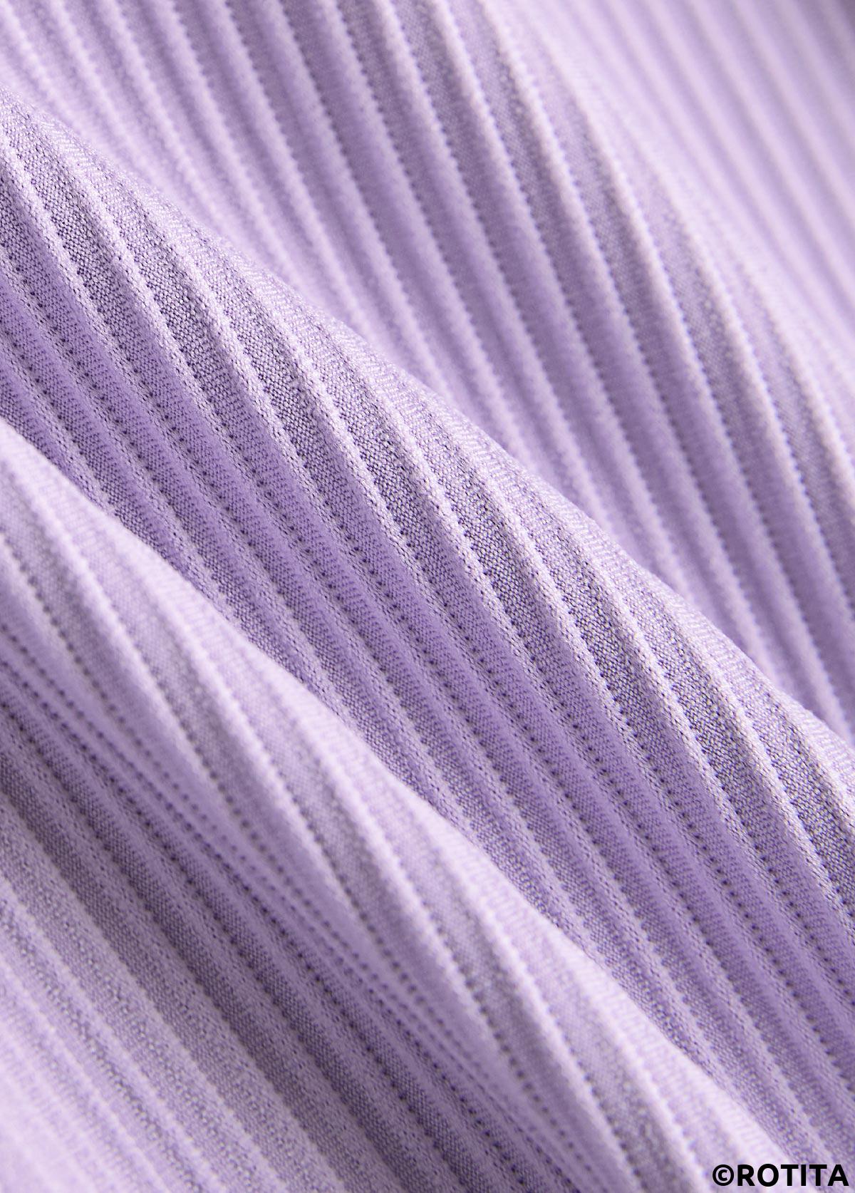 Light Purple swimwear,Plain Color swimwear,ROTITA Criss Cross Light Purple Surplice One Piece Swimdress