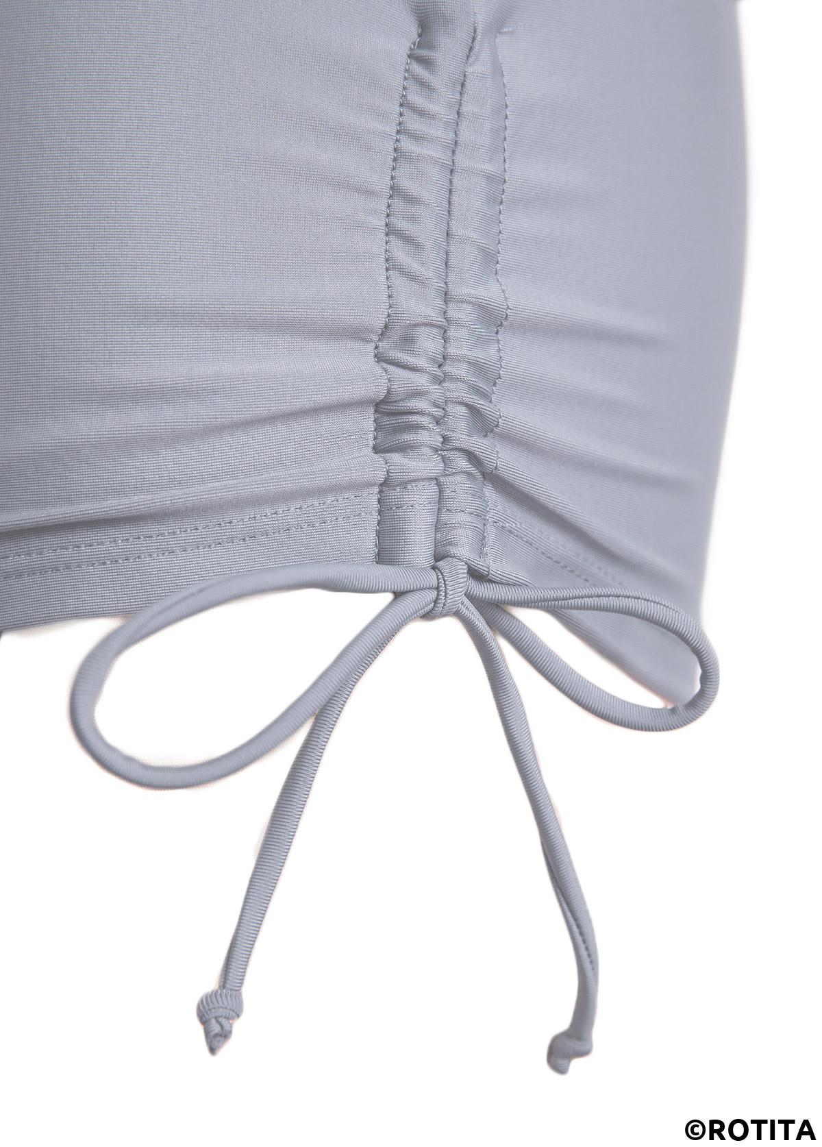 Grey swimwear,Striped swimwear,Geometric swimwear,ROTITA Criss Cross Grey Striped Tankini Set