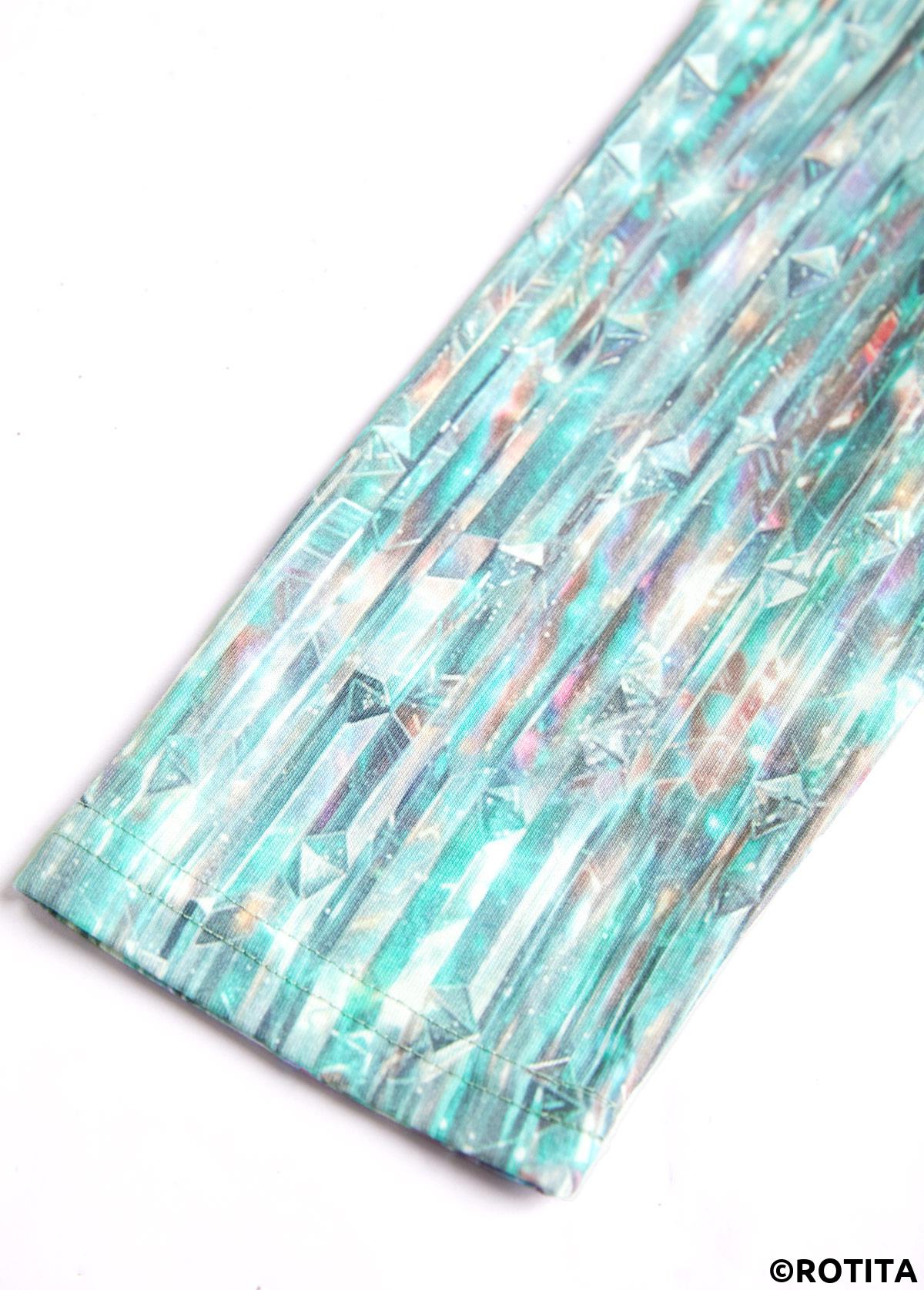 Sage Green plus size,Dazzle Colorful plus size,ROTITA Plus Size Sage Green Dazzle Colorful Print T Shirt