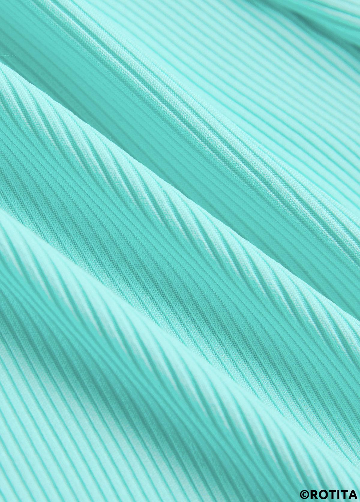 Mint Green swimwear,Plain Color swimwear,ROTITA Square Neck Jacquard Mint Green One Piece Swimdress