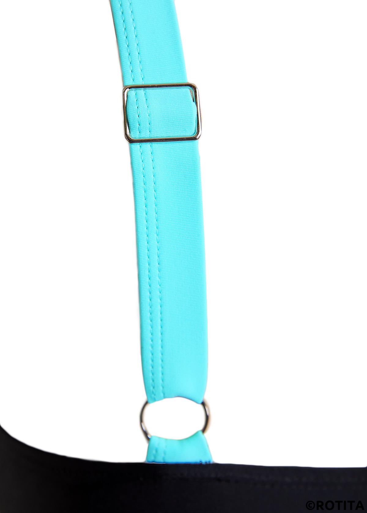 Cyan swimwear,Ombre swimwear,ROTITA Criss Cross Cyan Ombre One Piece Swimwear