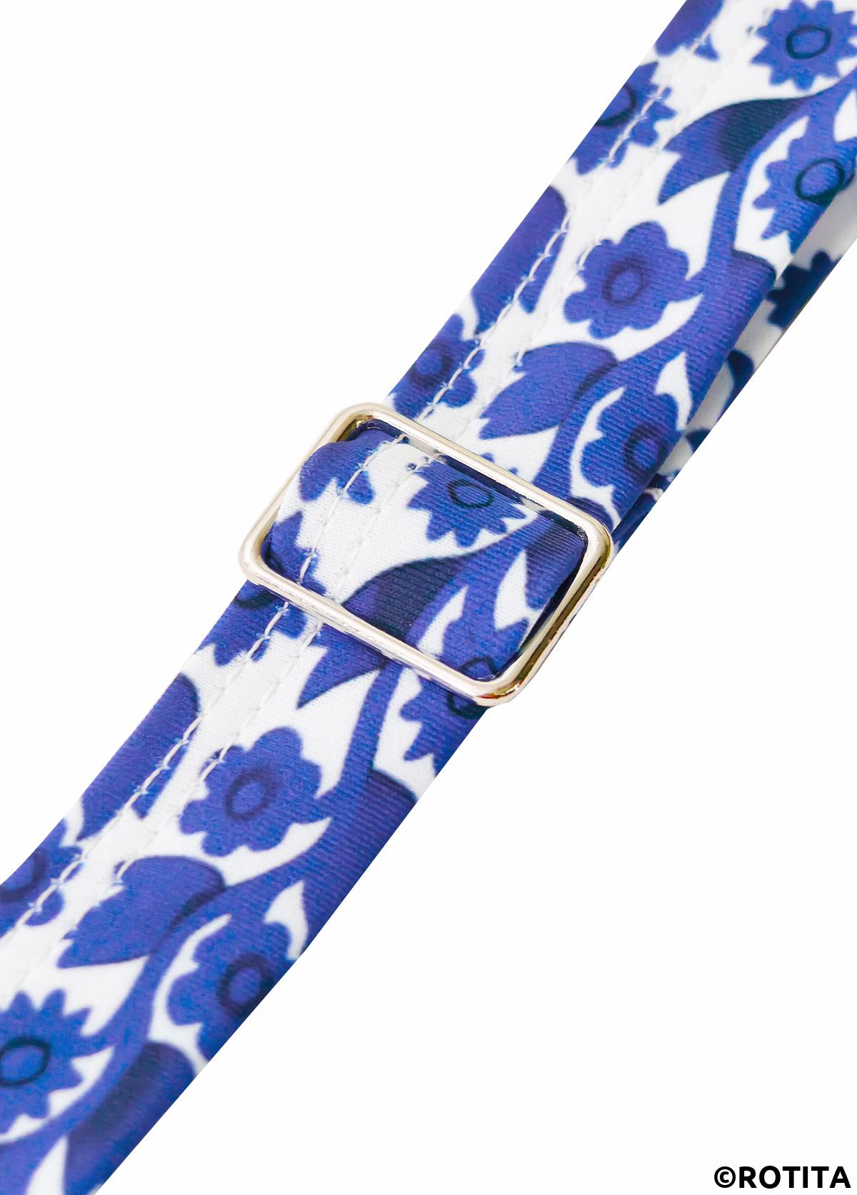 Blue swimwear,Plants swimwear,Floral swimwear,ROTITA Ruched Blue Random Floral Print Tankini Set