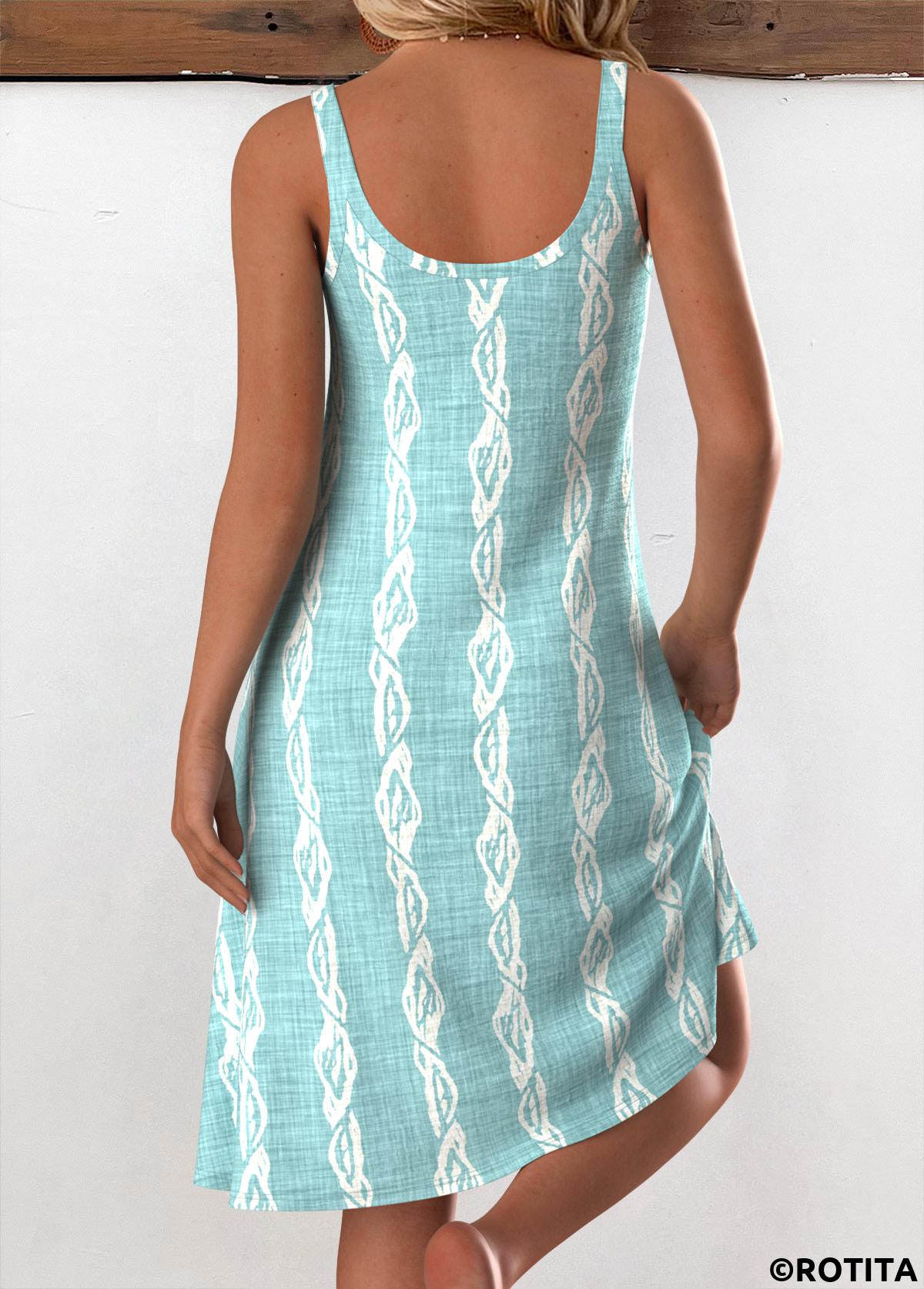 Mint Green plus size,Animal Print plus size,ROTITA Plus Size Circular Ring Mint Green A Line Dress