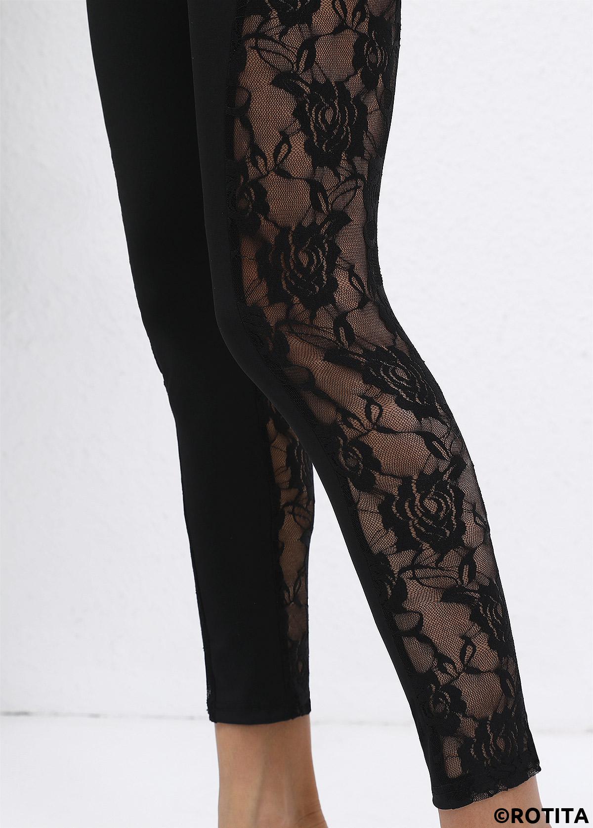 Black bottoms,Plain Color bottoms,Black High Waisted Elastic Waist Ankle Length Leggings