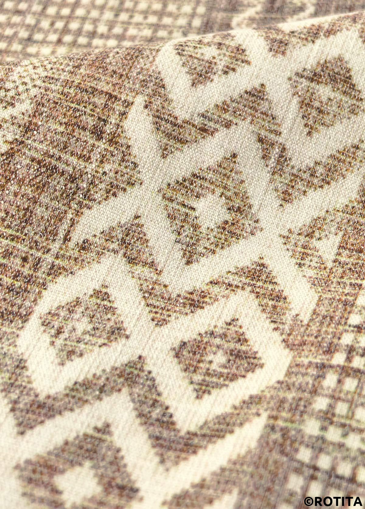 Light Camel dresses,Geometric dresses,Everyday dresses,Casual dresses,ROTITA Circular Ring Geometric Print Light Camel A Line Dress