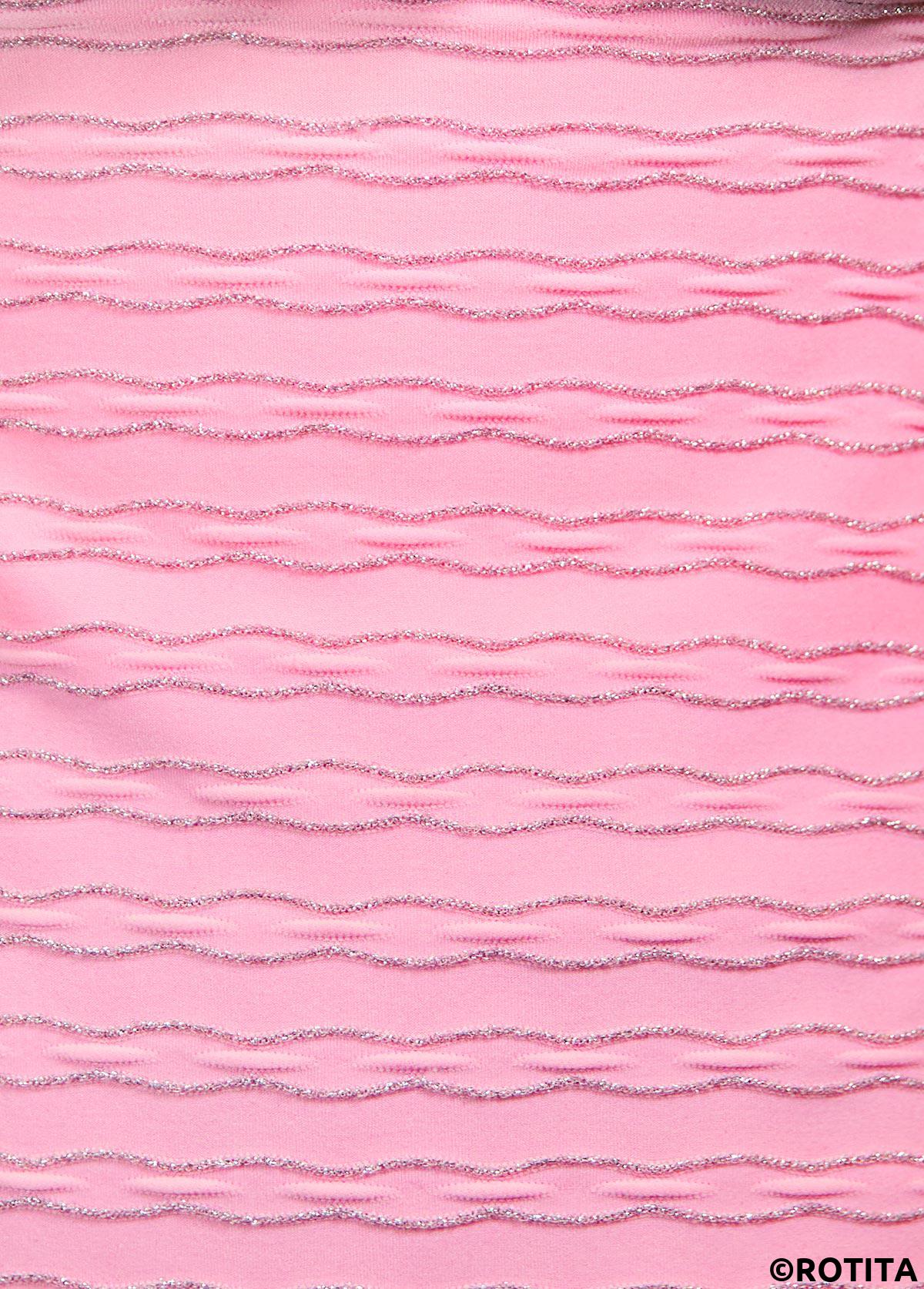 Light Pink swimwear,Contrast Color swimwear,ROTITA Jacquard Light Pink Mid Waisted Tankini Set