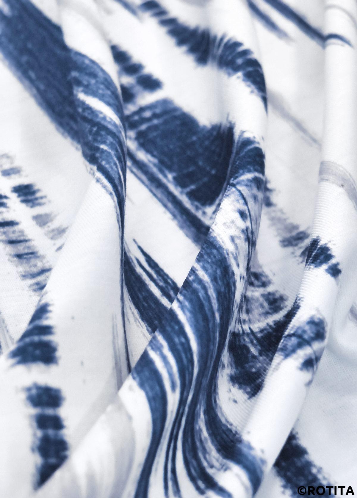 White plus size,Tie Dye plus size,ROTITA Plus Size White Tie Dye Print T Shirt