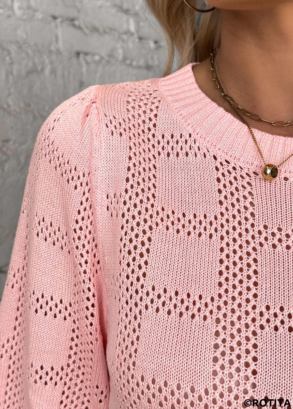 Light Pink tops,Plain Color tops,Light Pink Round Neck Half Sleeve T Shirt