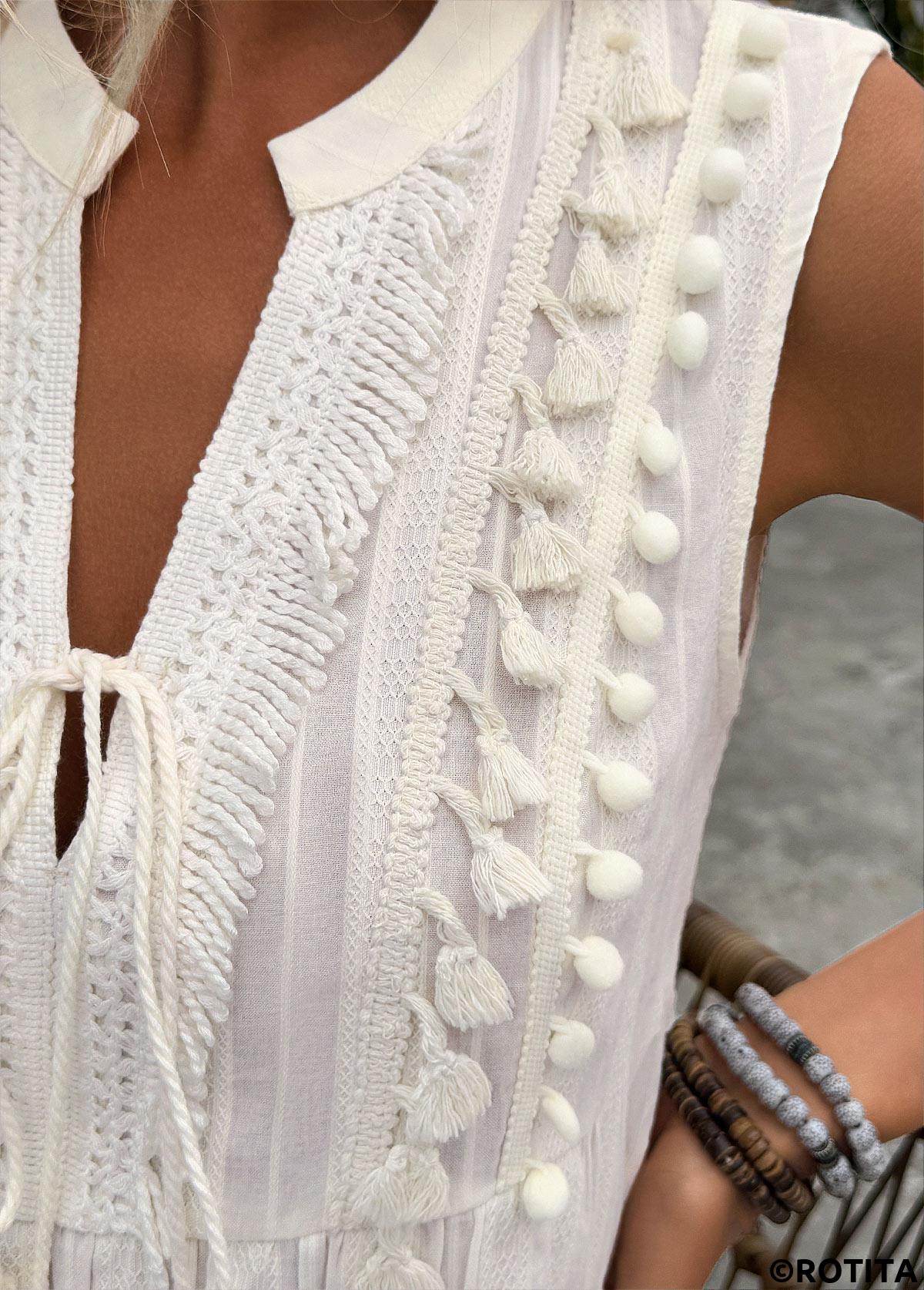 Beige tops,Plain Color tops,ROTITA Beige V Neck Sleeveless Tank Top