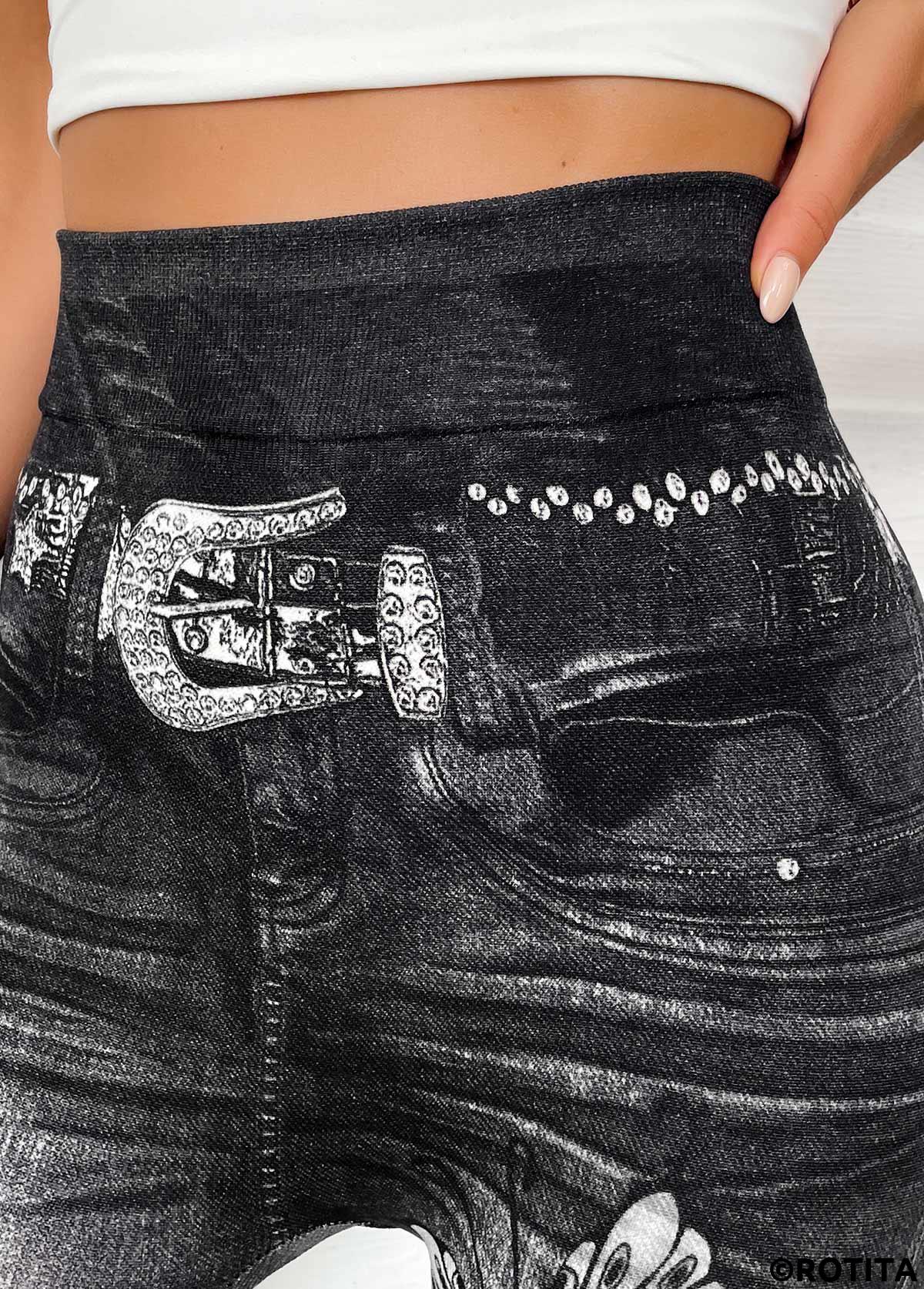 Black bottoms,Ombre bottoms,Ombre Black Skinny Elastic Waist High Waisted Pants
