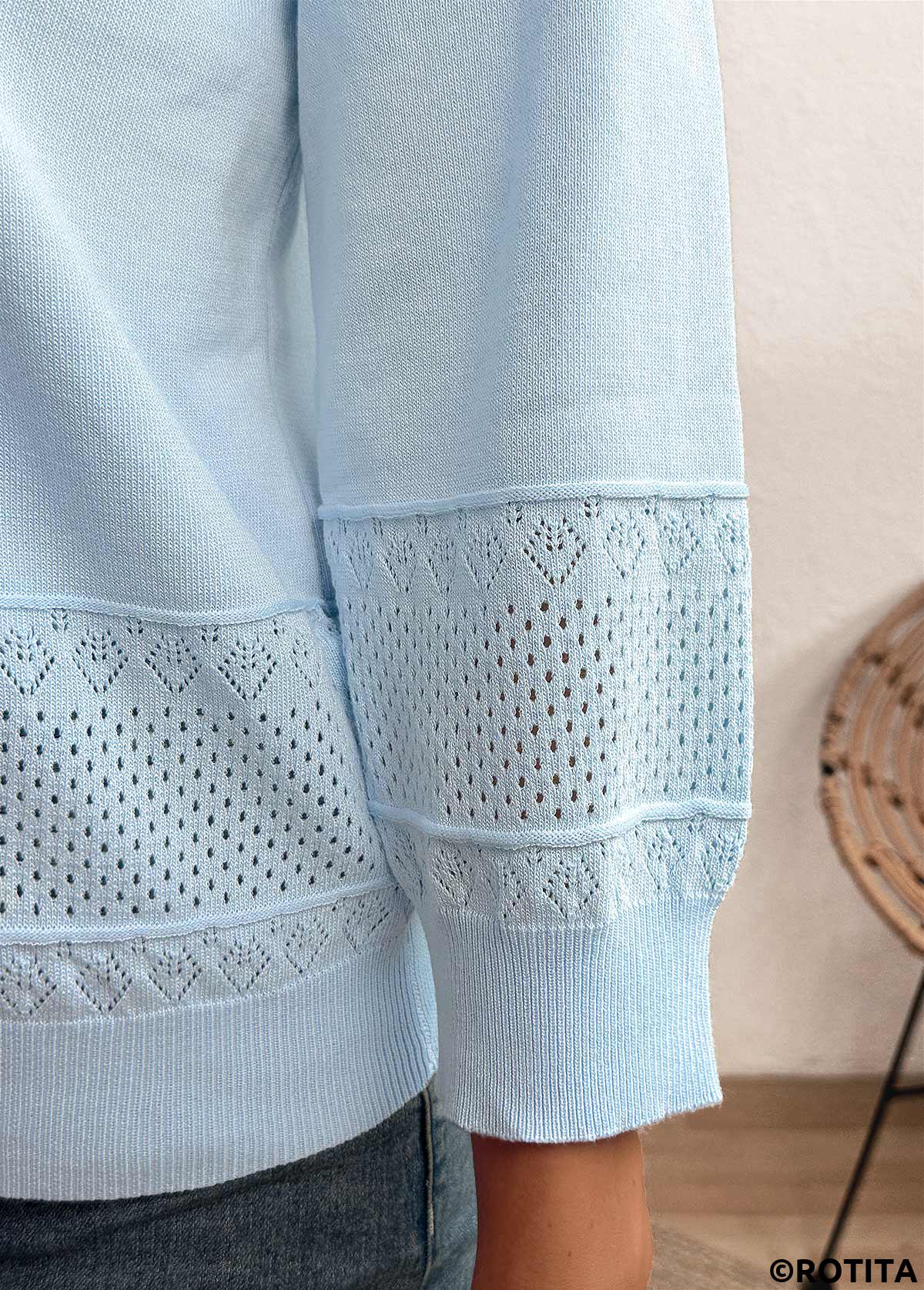 Light Blue tops,Plain Color tops,Light Blue V Neck Long Sleeve Light Cardigan