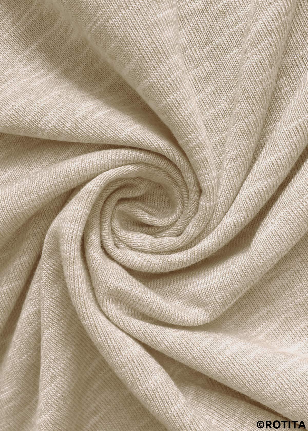 Light Camel tops,Plain Color tops,ROTITA Double Side Pockets Light Grey Long Sleeve Hoodie