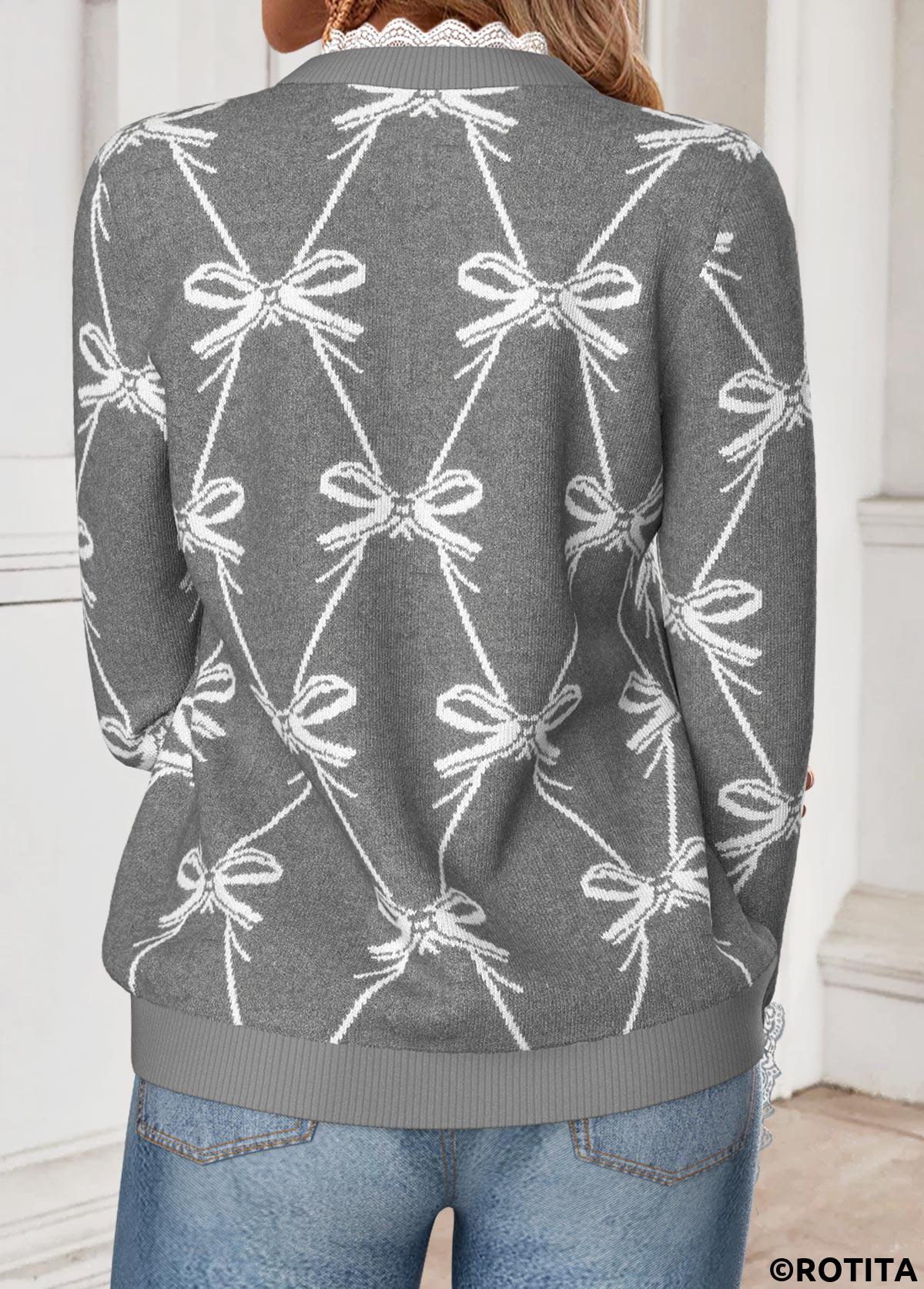 Light Grey Marl tops,Animal Print tops,ROTITA Curved Hem Butterfly Print Light Grey Marl Sweatshirt