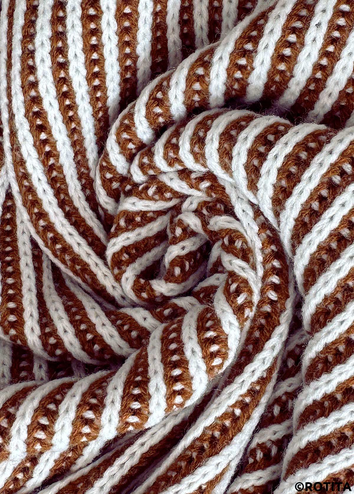 Dark Coffee tops,Contrast Color tops,Tummy Coverage Dark Coffee Round Neck Long Sleeve Sweater